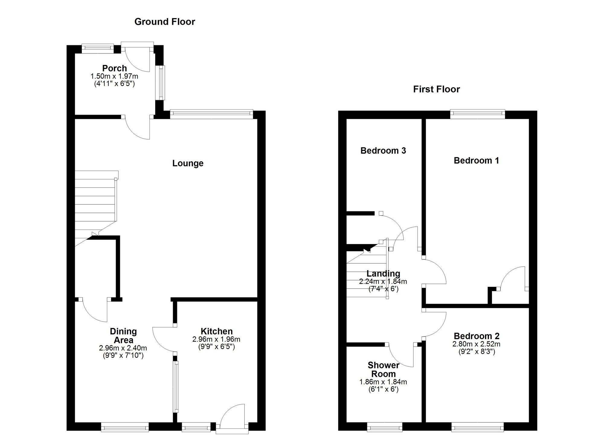 Floorplan of 3 bedroom Mid Terrace House for sale, Skirlaw Close, Washington, Tyne and Wear, NE38