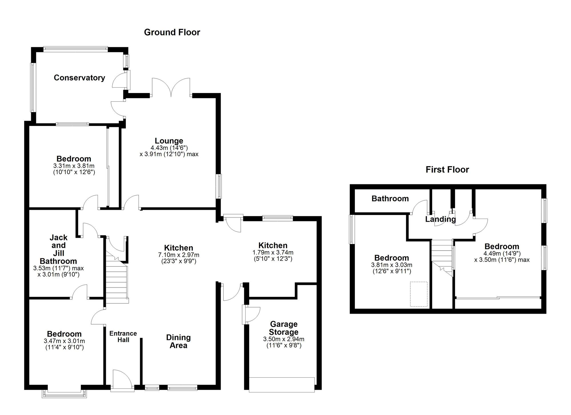 Floorplan of 4 bedroom Detached House for sale, Park Chare, Washington, Tyne and Wear, NE38