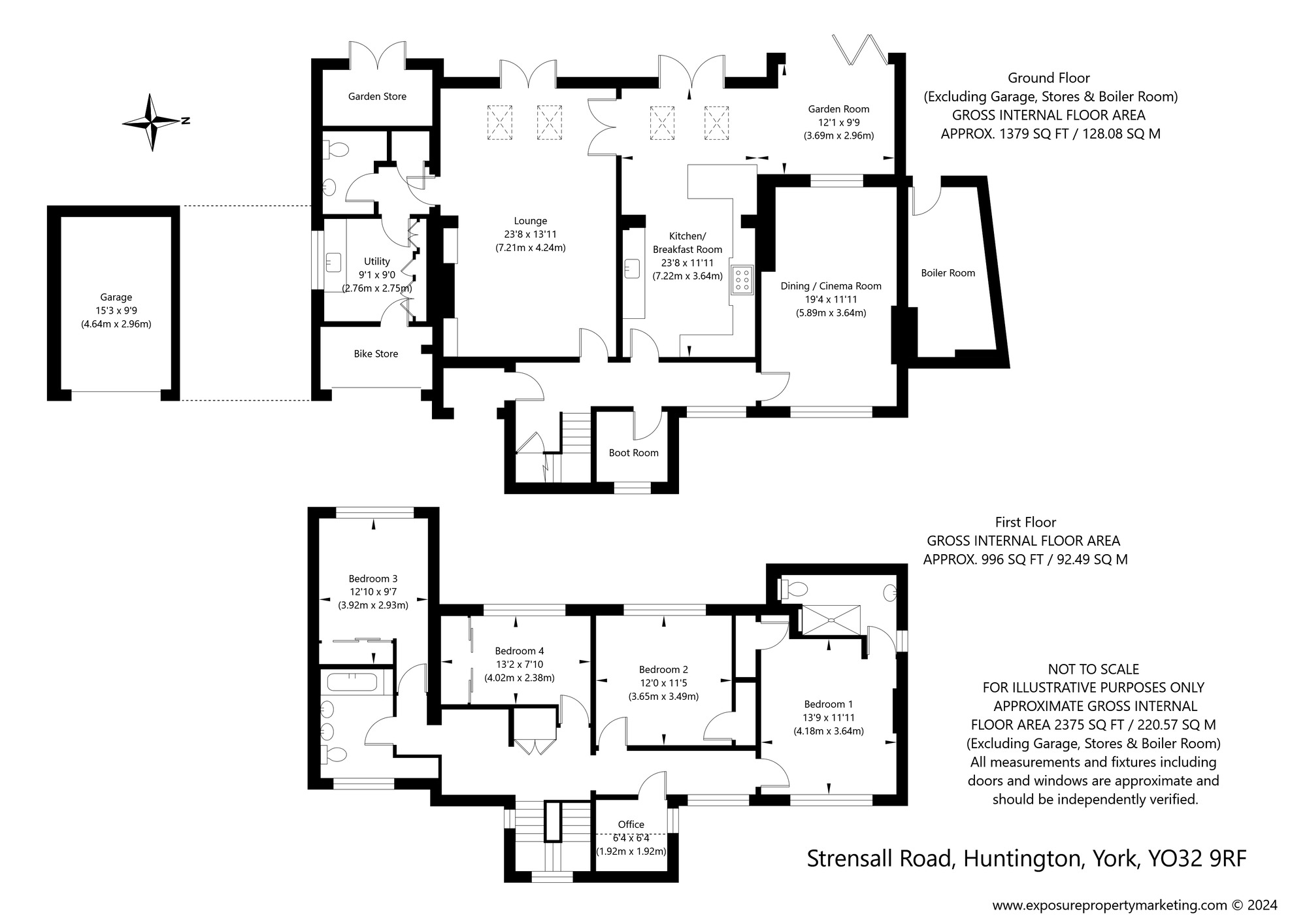 Floorplan of 4 bedroom Detached House for sale, Strensall Road, Huntington, North Yorkshire, YO32