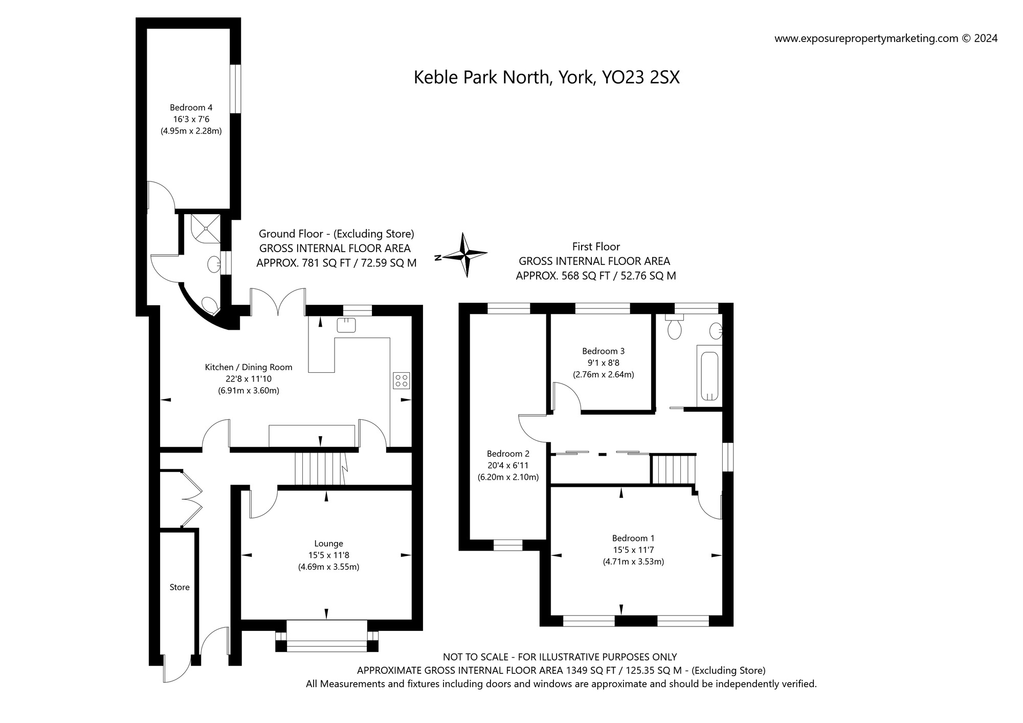 Floorplan of 4 bedroom Detached House for sale, Keble Park North, Bishopthorpe, North Yorkshire, YO23