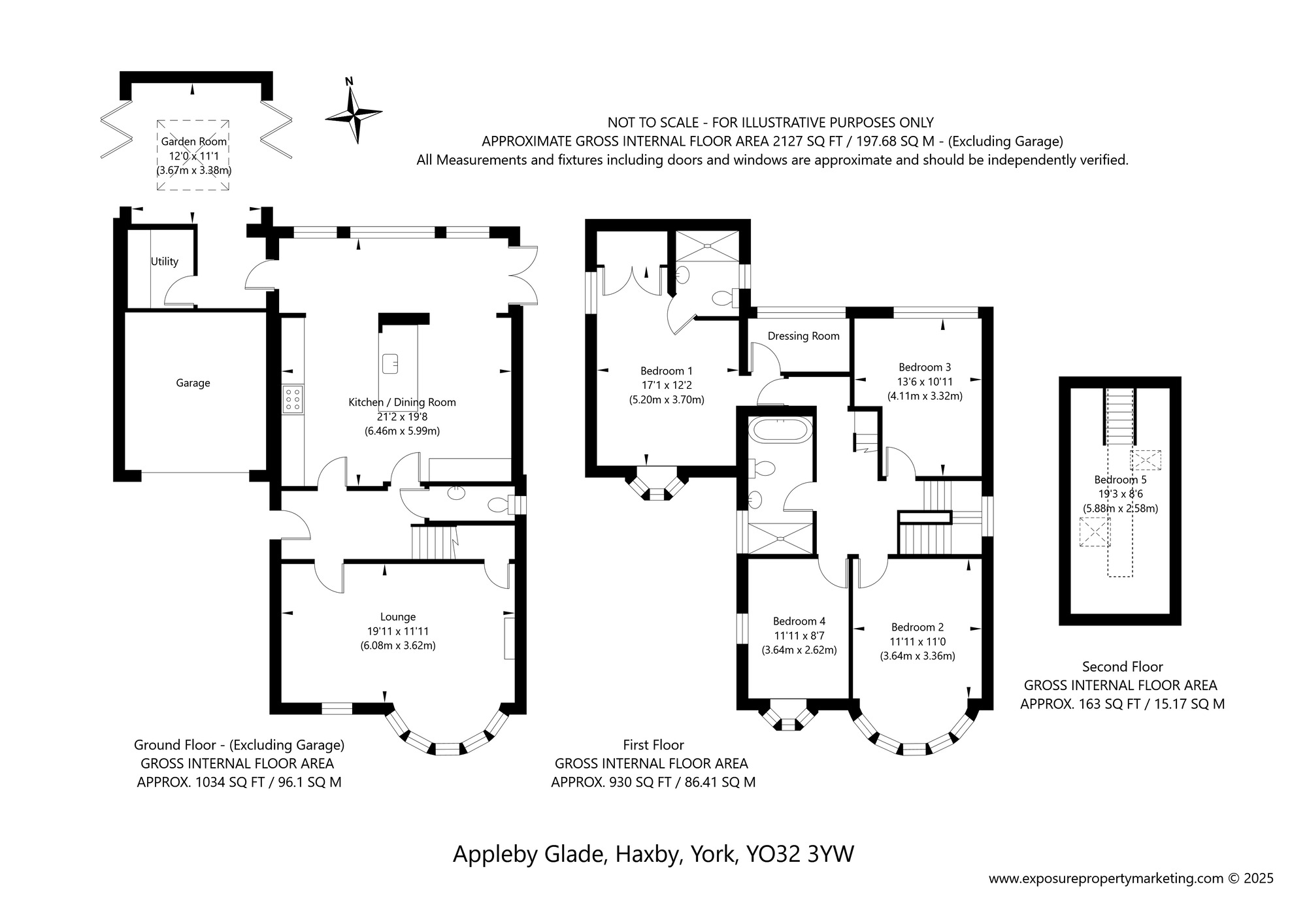 Floorplan of 5 bedroom Detached House for sale, Appleby Glade, Haxby, North Yorkshire, YO32