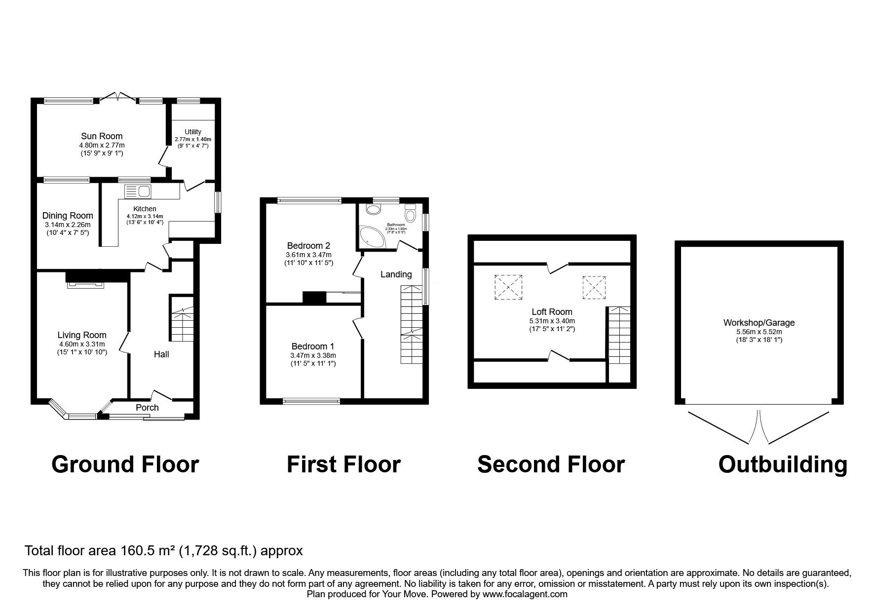 Floorplan of 2 bedroom End Terrace House for sale, Hazel Grove, Radcliffe, Greater Manchester, M26