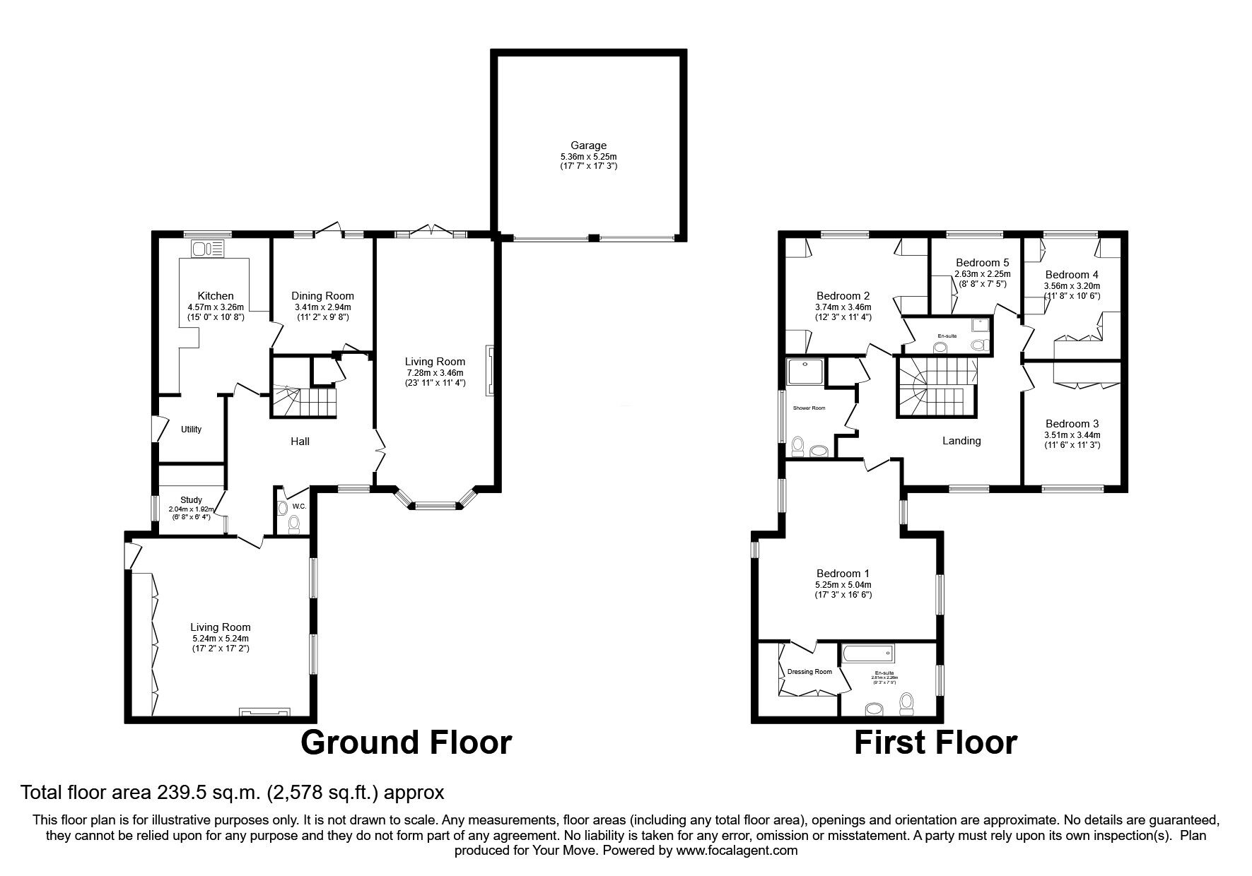 Floorplan of 5 bedroom Detached House for sale, Heaton Court, Bury, Greater Manchester, BL9