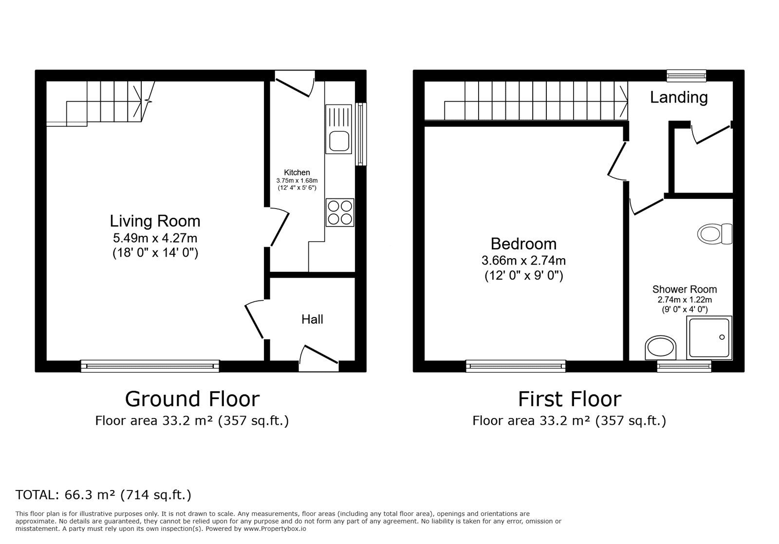 Floorplan of 1 bedroom Semi Detached House for sale, Alma Street, Radcliffe, Greater Manchester, M26