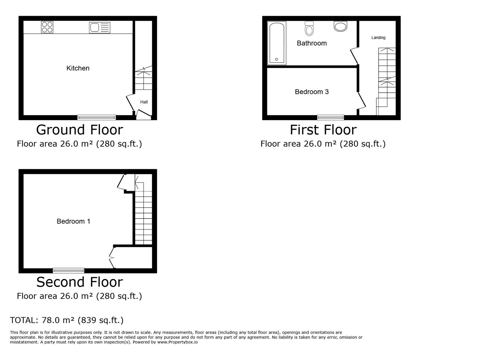 Floorplan of 2 bedroom Mid Terrace House to rent, King Street, Waterfoot, Lancashire, BB4