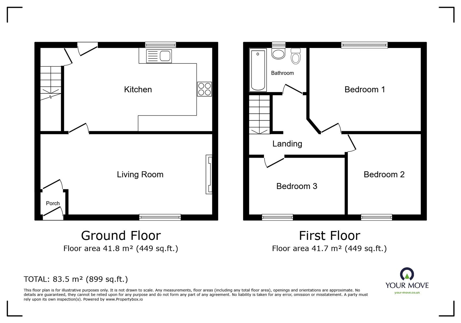 Floorplan of 3 bedroom Mid Terrace House for sale, Elm Avenue, Radcliffe, Bury, M26