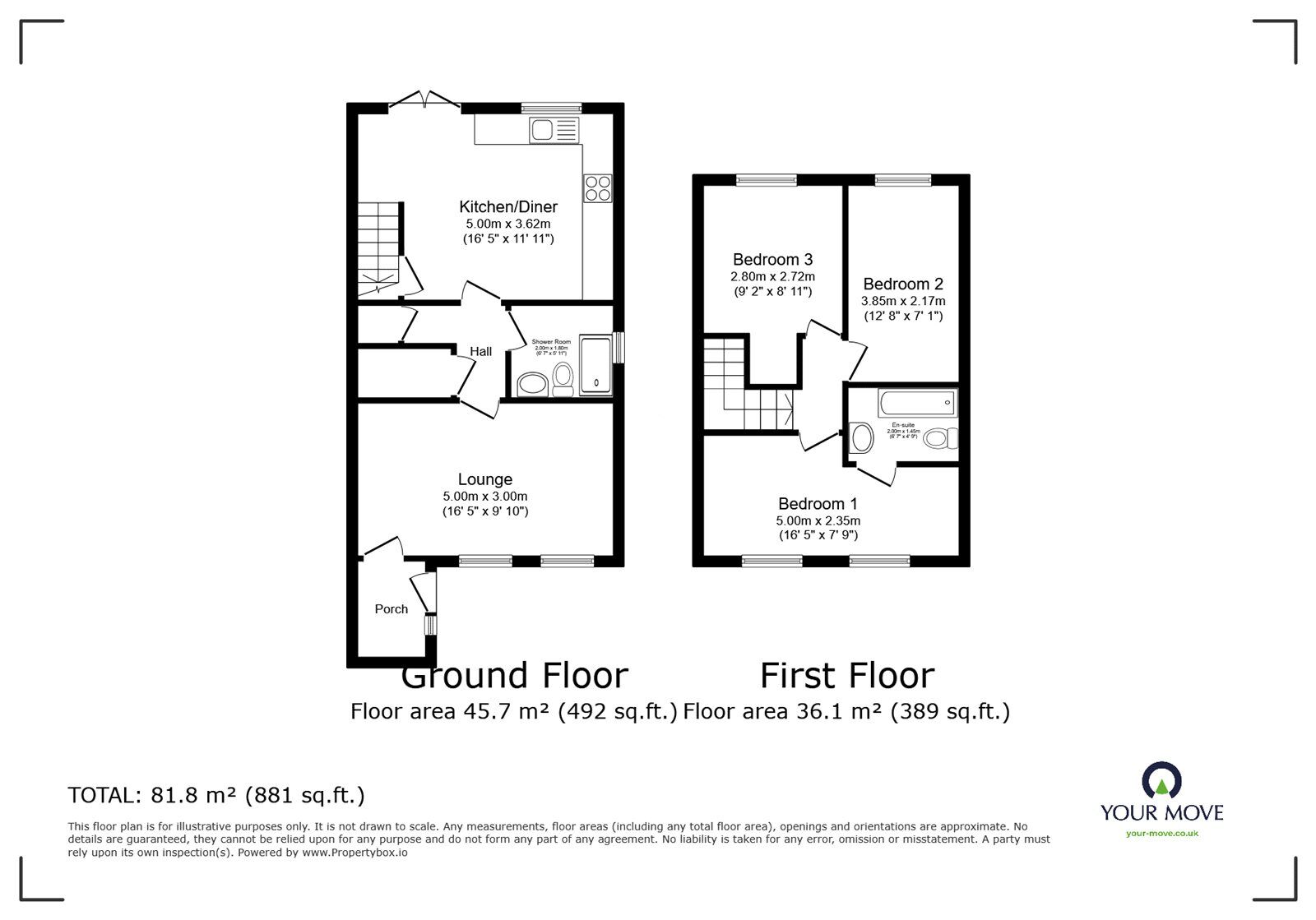 Floorplan of 3 bedroom Semi Detached Bungalow for sale, Dove Bank Road, Little Lever, Greater Manchester, BL3