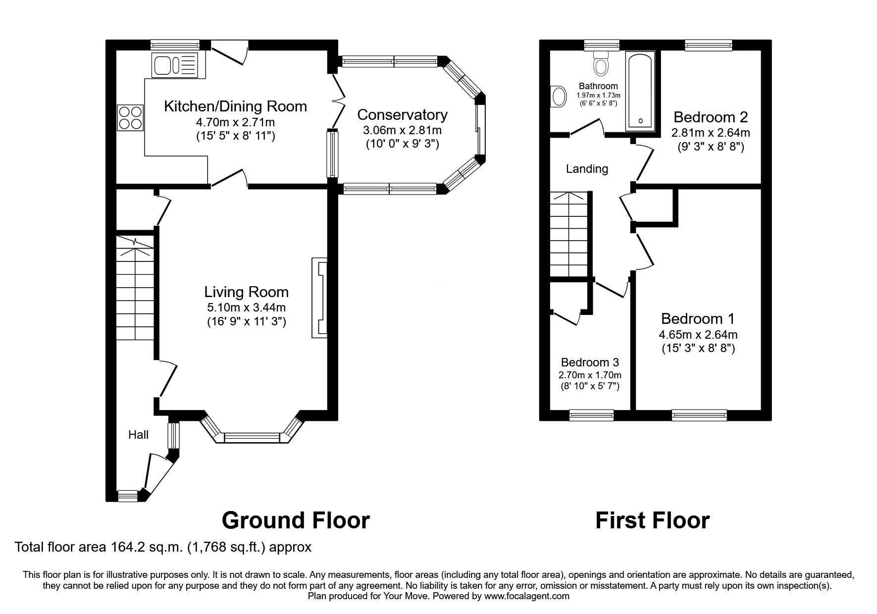 Floorplan of 3 bedroom Semi Detached House for sale, Haseley Close, Radcliffe, Greater Manchester, M26