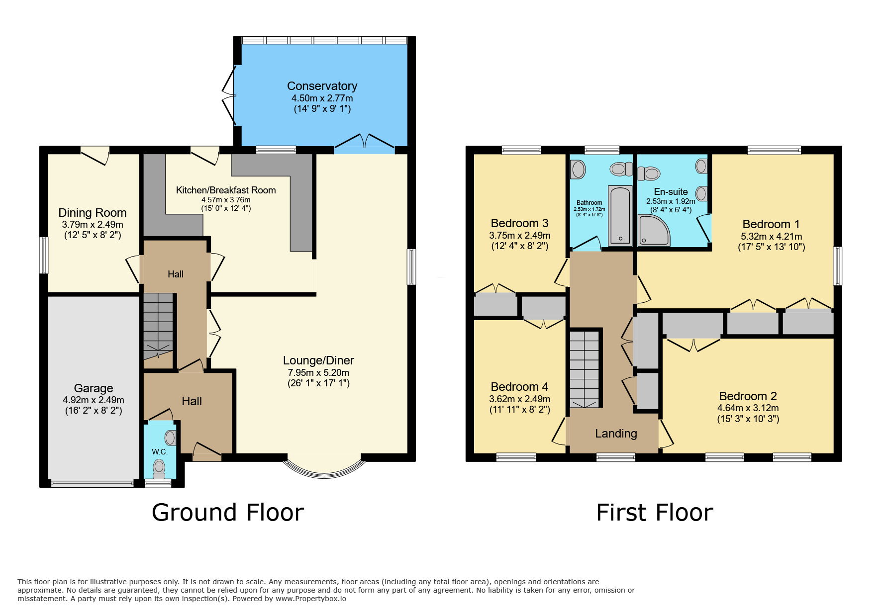 Floorplan of 4 bedroom Detached House for sale, Spekes Road, Hempstead, Kent, ME7