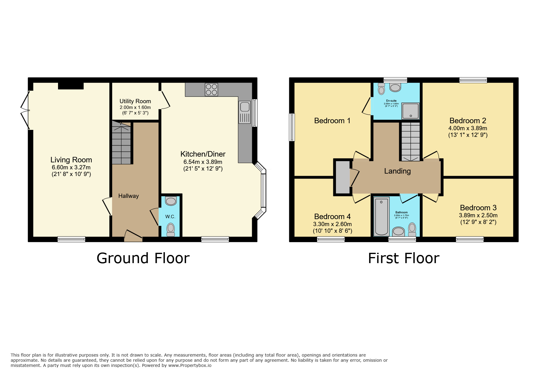 Floorplan of 4 bedroom Detached House for sale, Quilters Yard, Rainham, Kent, ME8