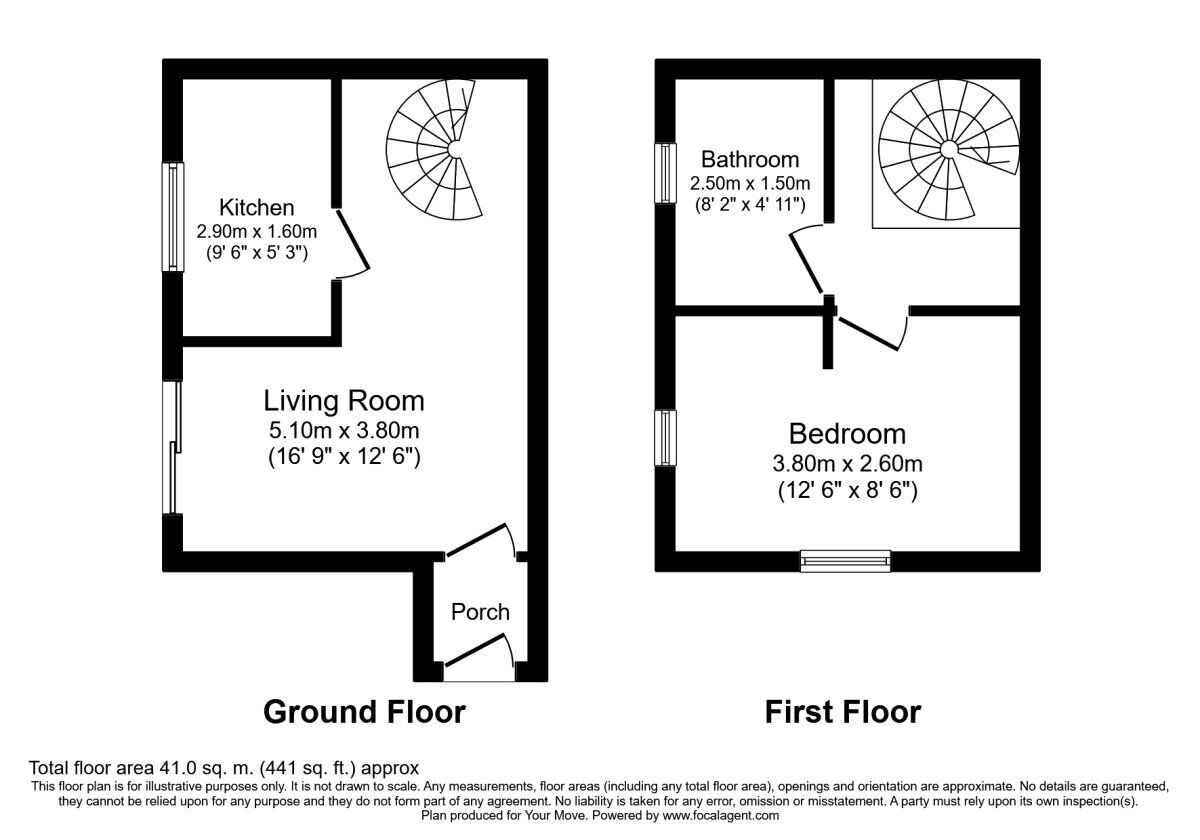 Floorplan of 1 bedroom Semi Detached House for sale, Ploughmans Way, Rainham, Kent, ME8