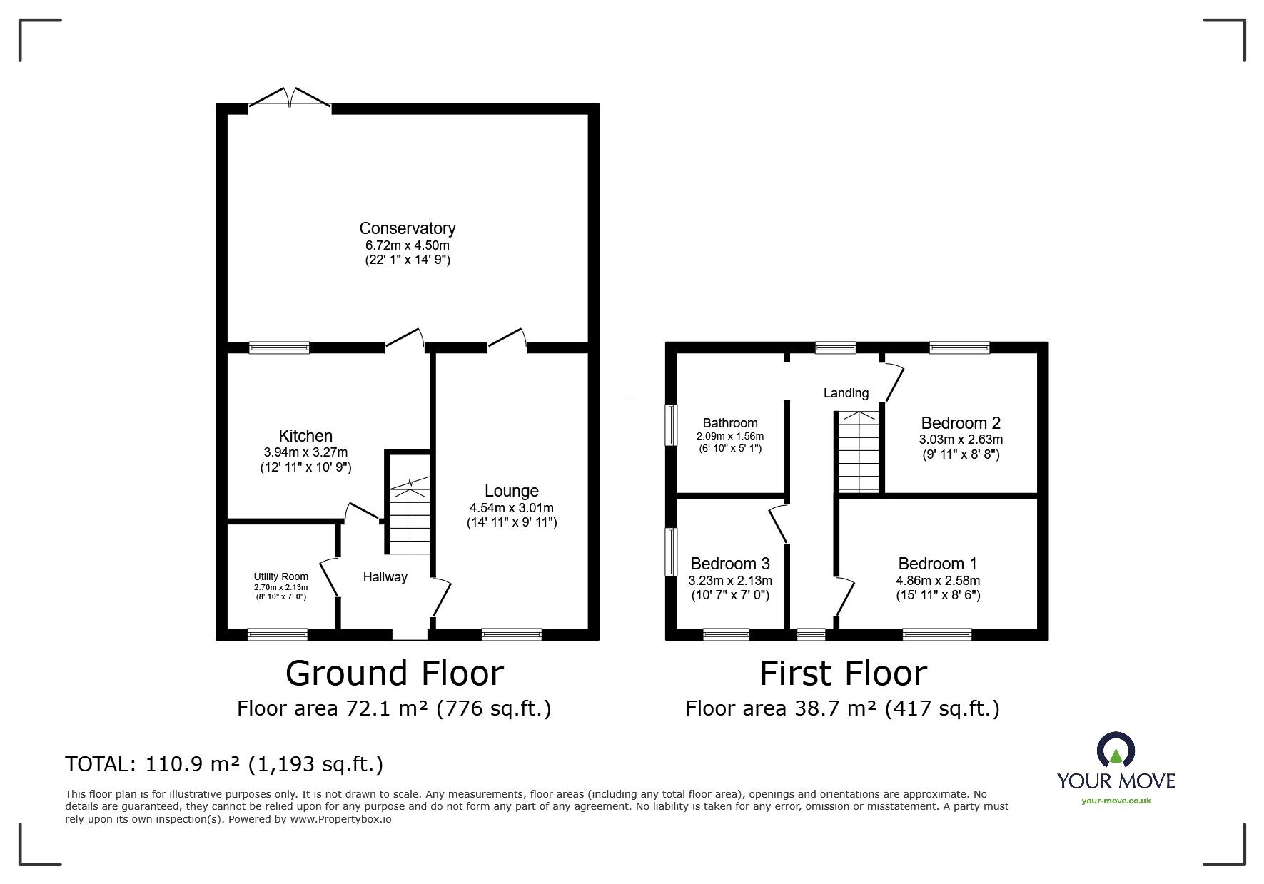 Floorplan of 3 bedroom Semi Detached House for sale, Beechings Way, Gillingham, Kent, ME8