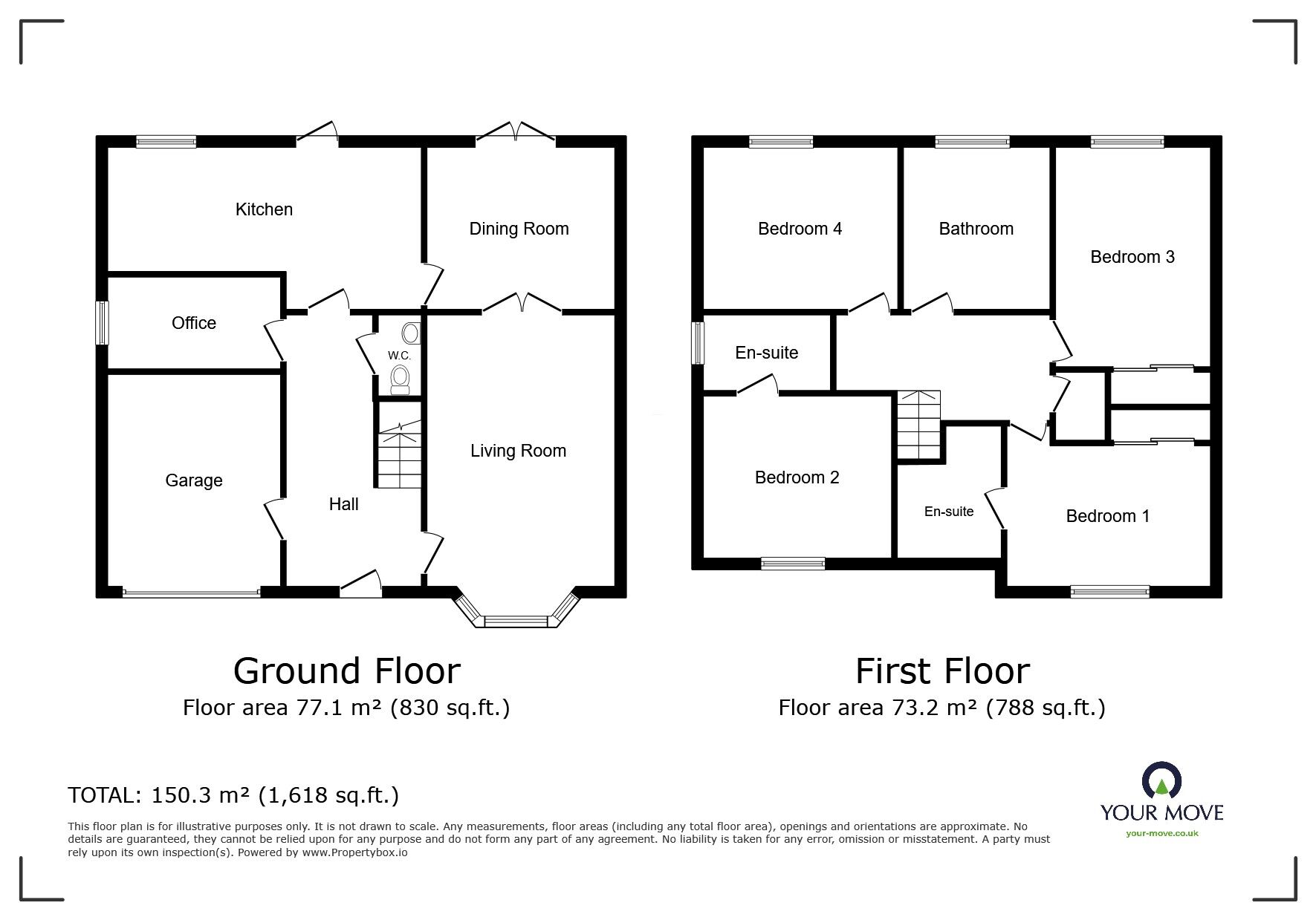 Floorplan of 4 bedroom Detached House for sale, Littlefield Road, Rainham, Kent, ME8