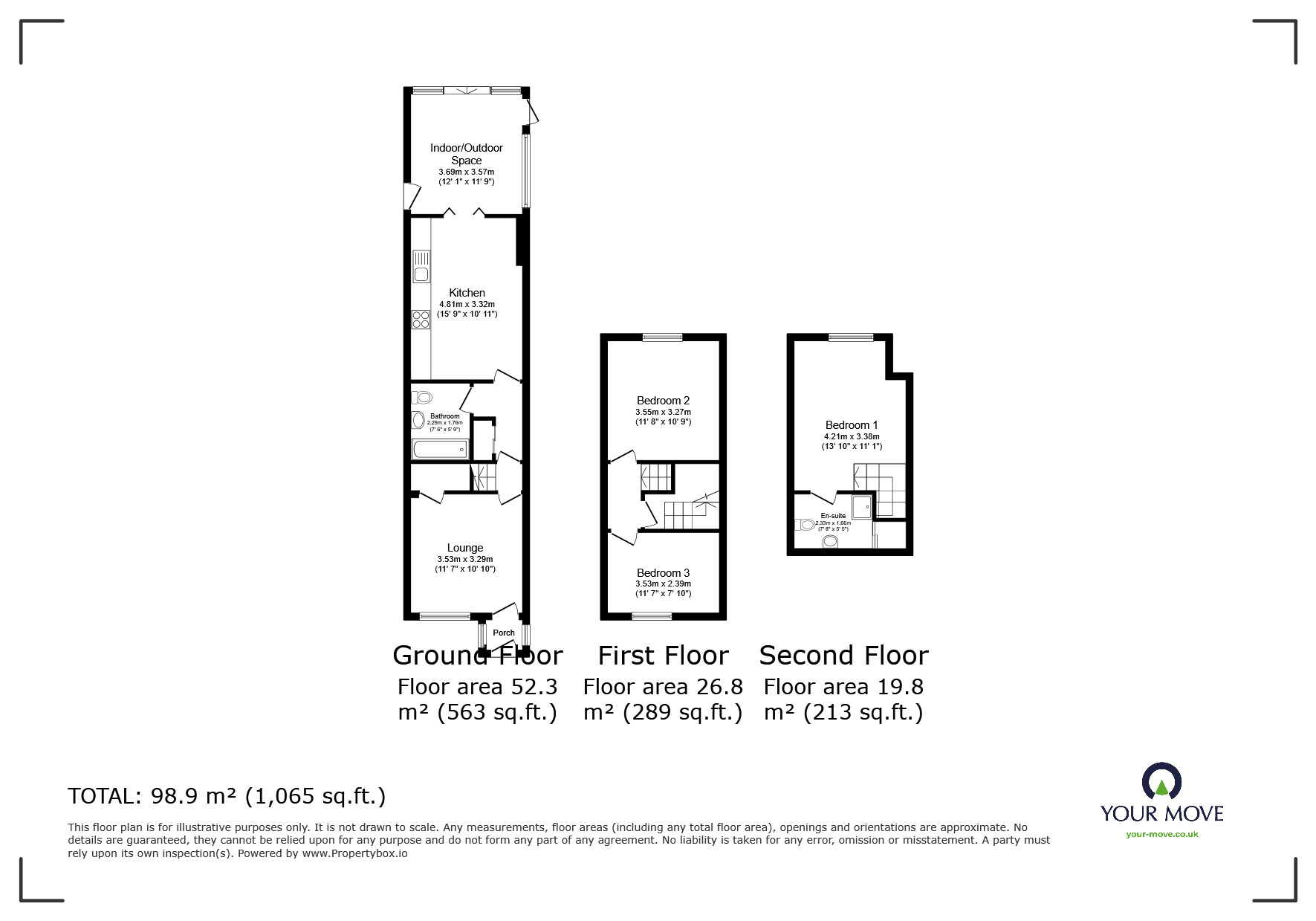 Floorplan of 3 bedroom Mid Terrace House for sale, Forge Lane, Upchurch, Kent, ME9