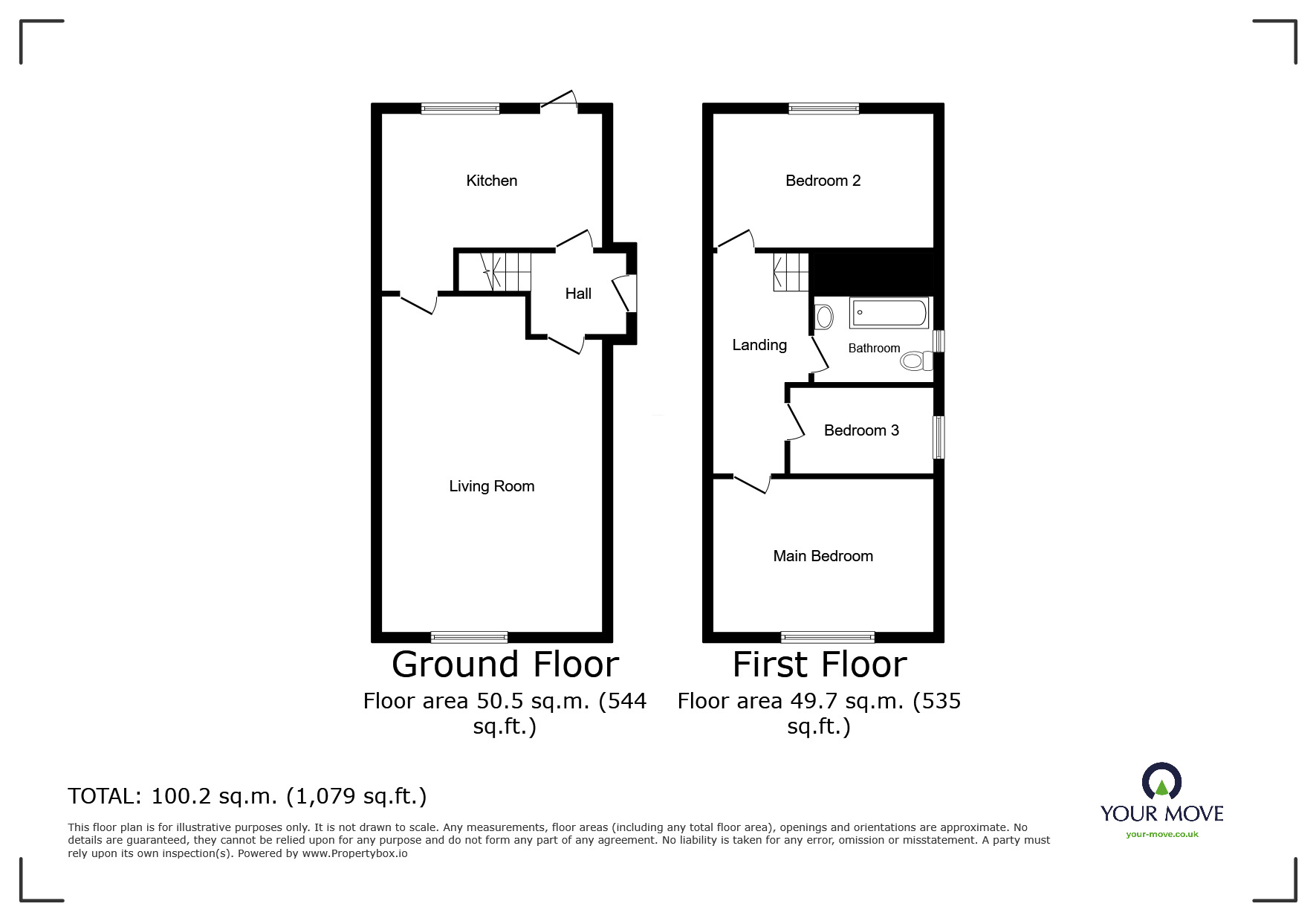 Floorplan of 3 bedroom Semi Detached House for sale, The Street, Upchurch, Kent, ME9