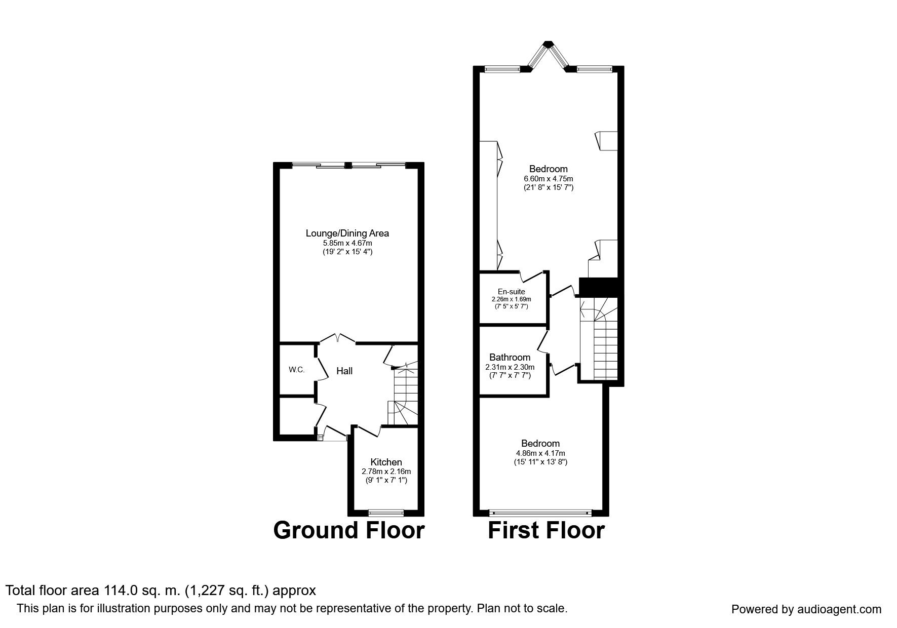 Floorplan of 2 bedroom  Flat to rent, Seaford Court Esplanade, Rochester, Kent, ME1