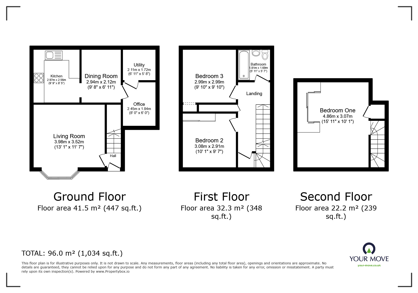 Floorplan of 3 bedroom Semi Detached House to rent, Windward Road, Rochester, Kent, ME1