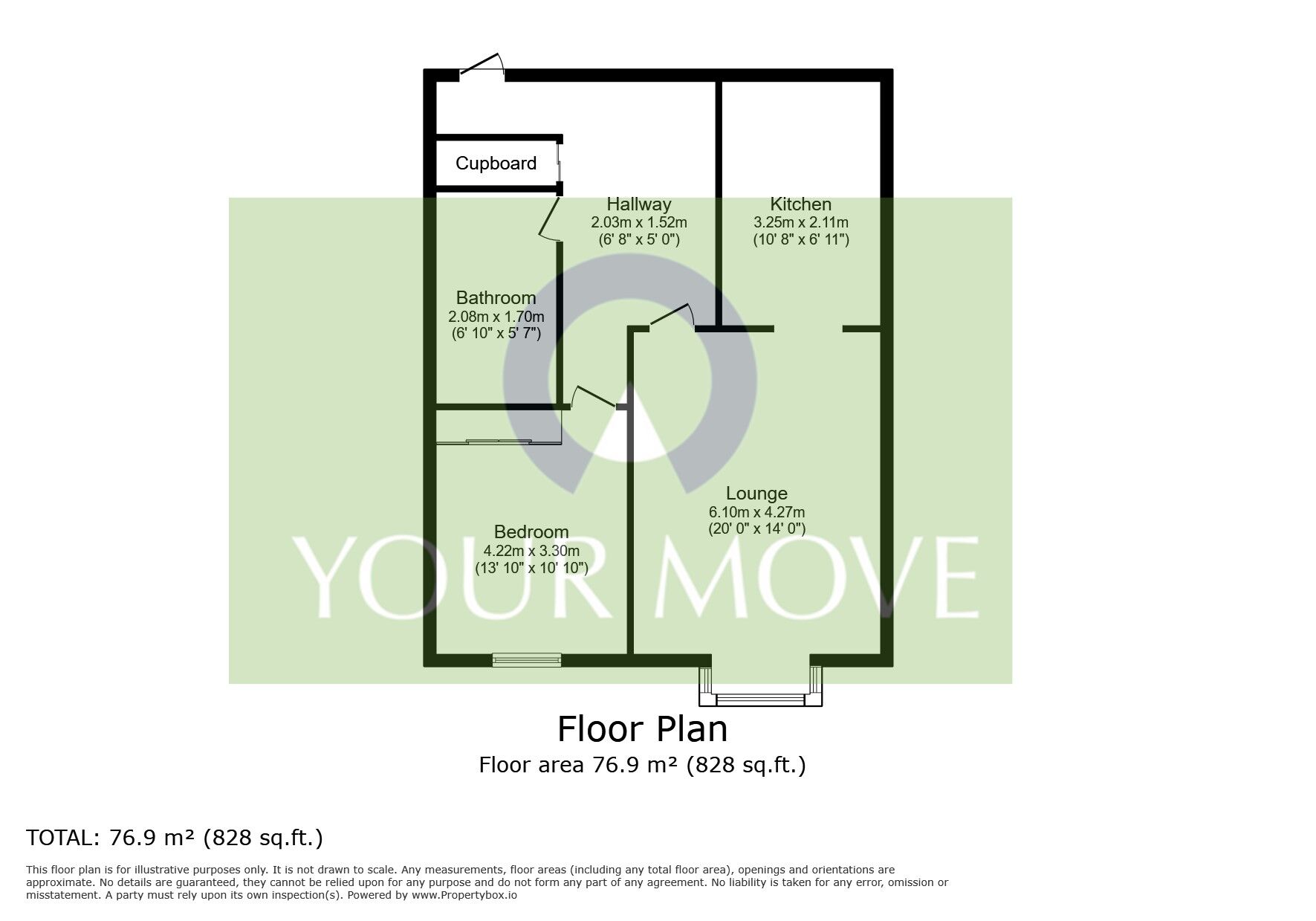 Floorplan of 1 bedroom  Flat for sale, Darwin Court, Gravel Walk, Kent, ME1