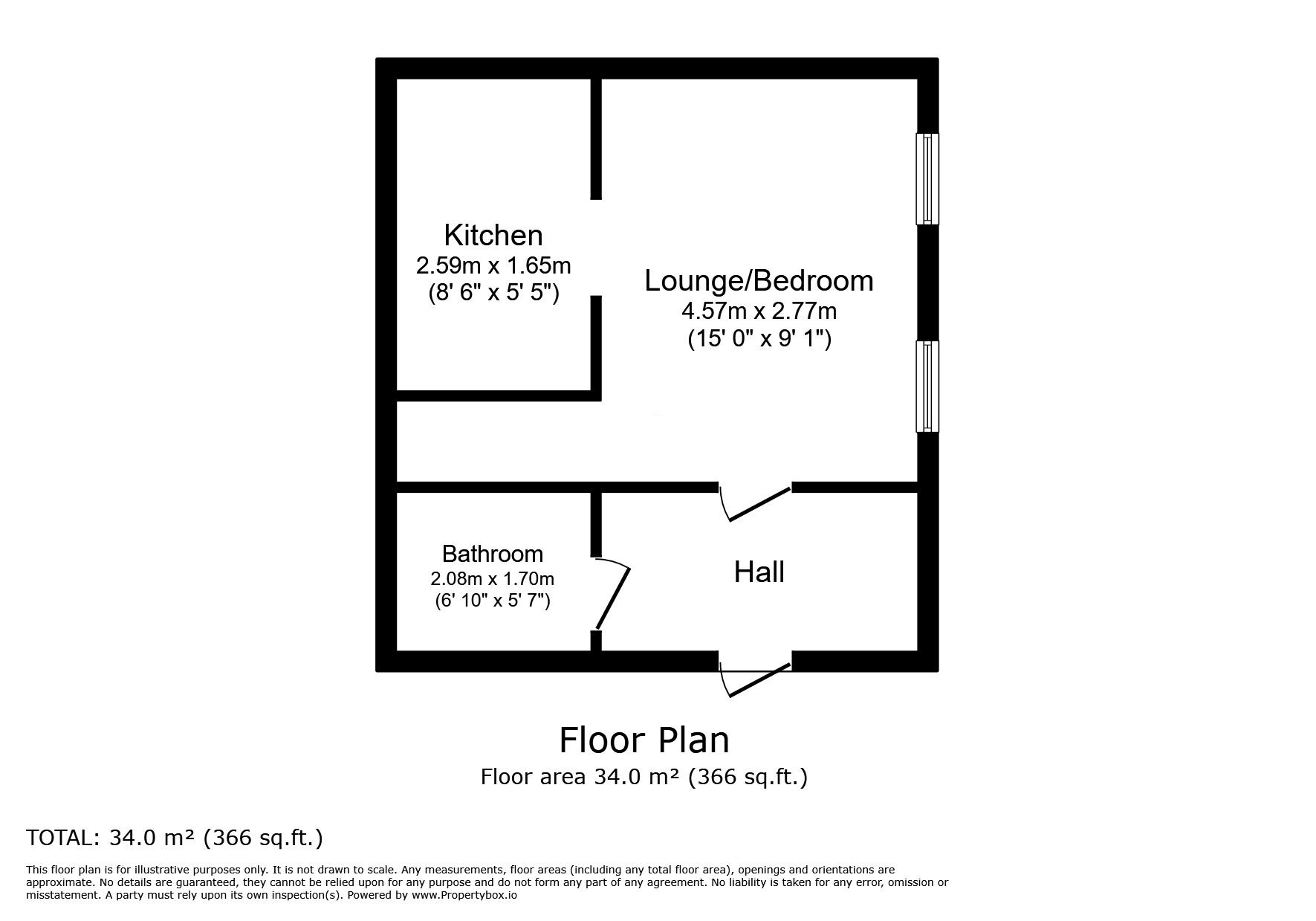 Floorplan of  Flat for sale, St. Margarets Street, Rochester, Kent, ME1