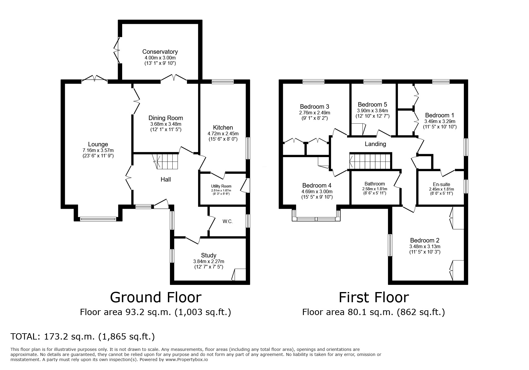 Floorplan of 5 bedroom Detached House to rent, Hertsfield Avenue, Rochester, Kent, ME2