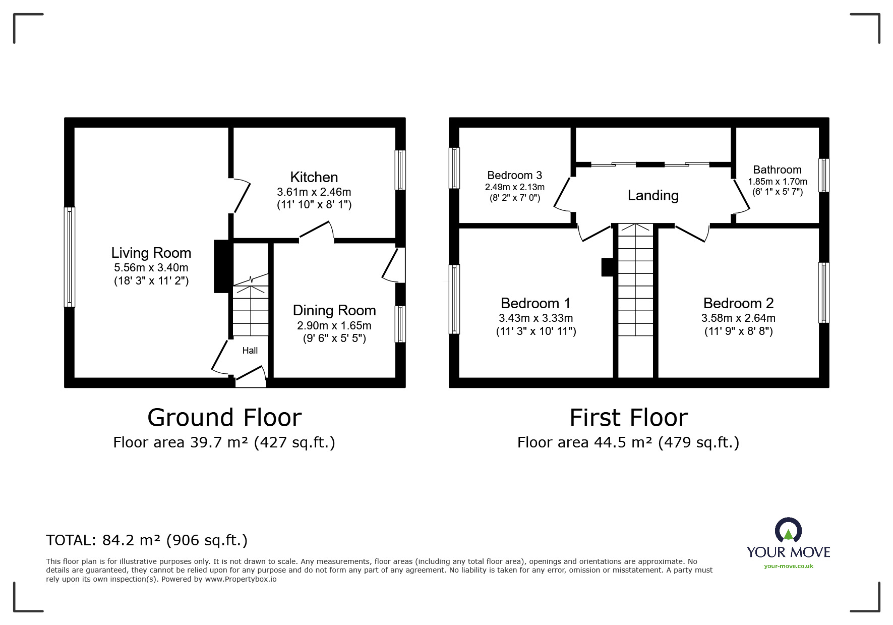 Floorplan of 3 bedroom Semi Detached House for sale, Warren Wood Road, Rochester, Kent, ME1