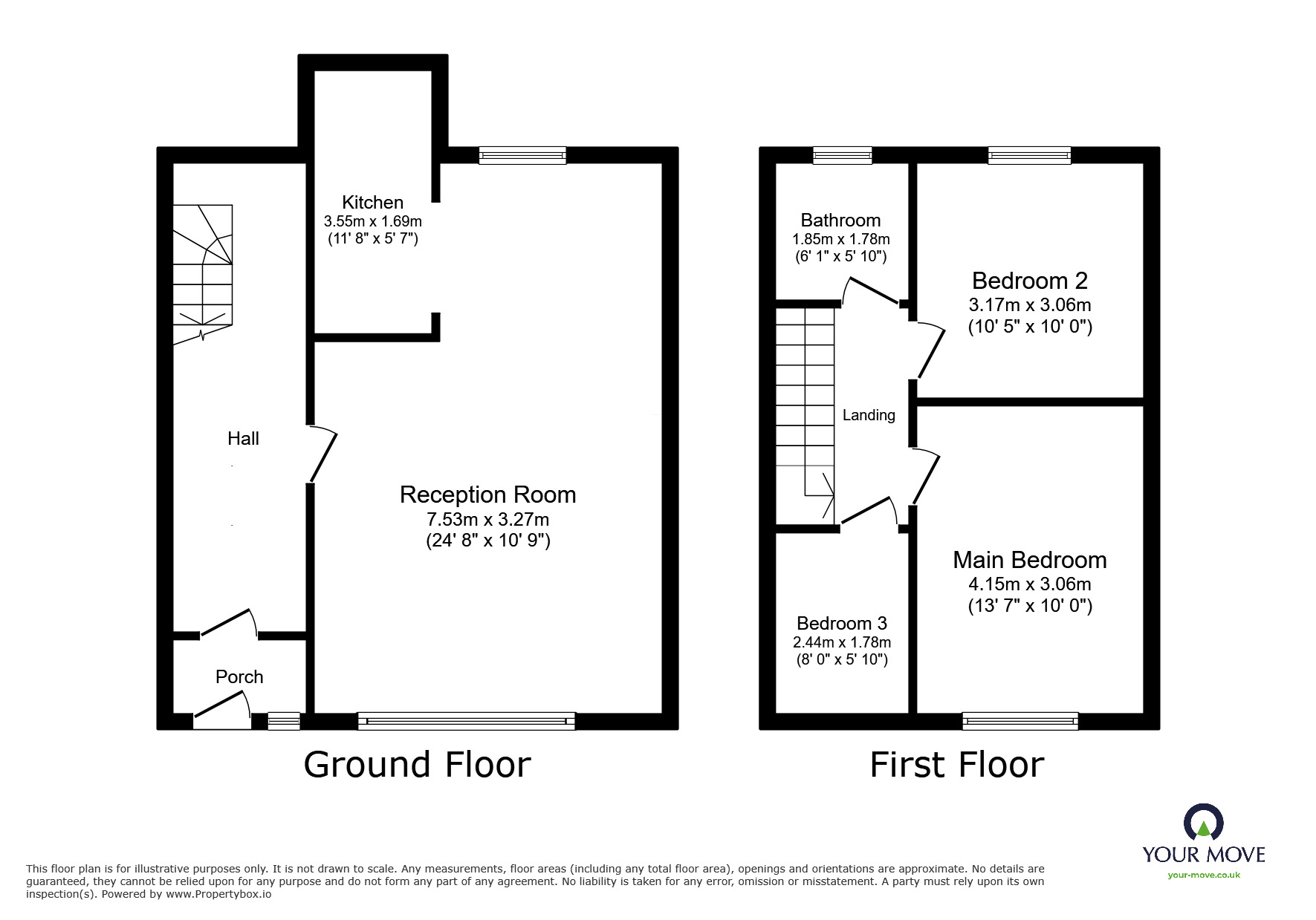 Floorplan of 3 bedroom Mid Terrace House for sale, Abbey Road, Belvedere, DA17