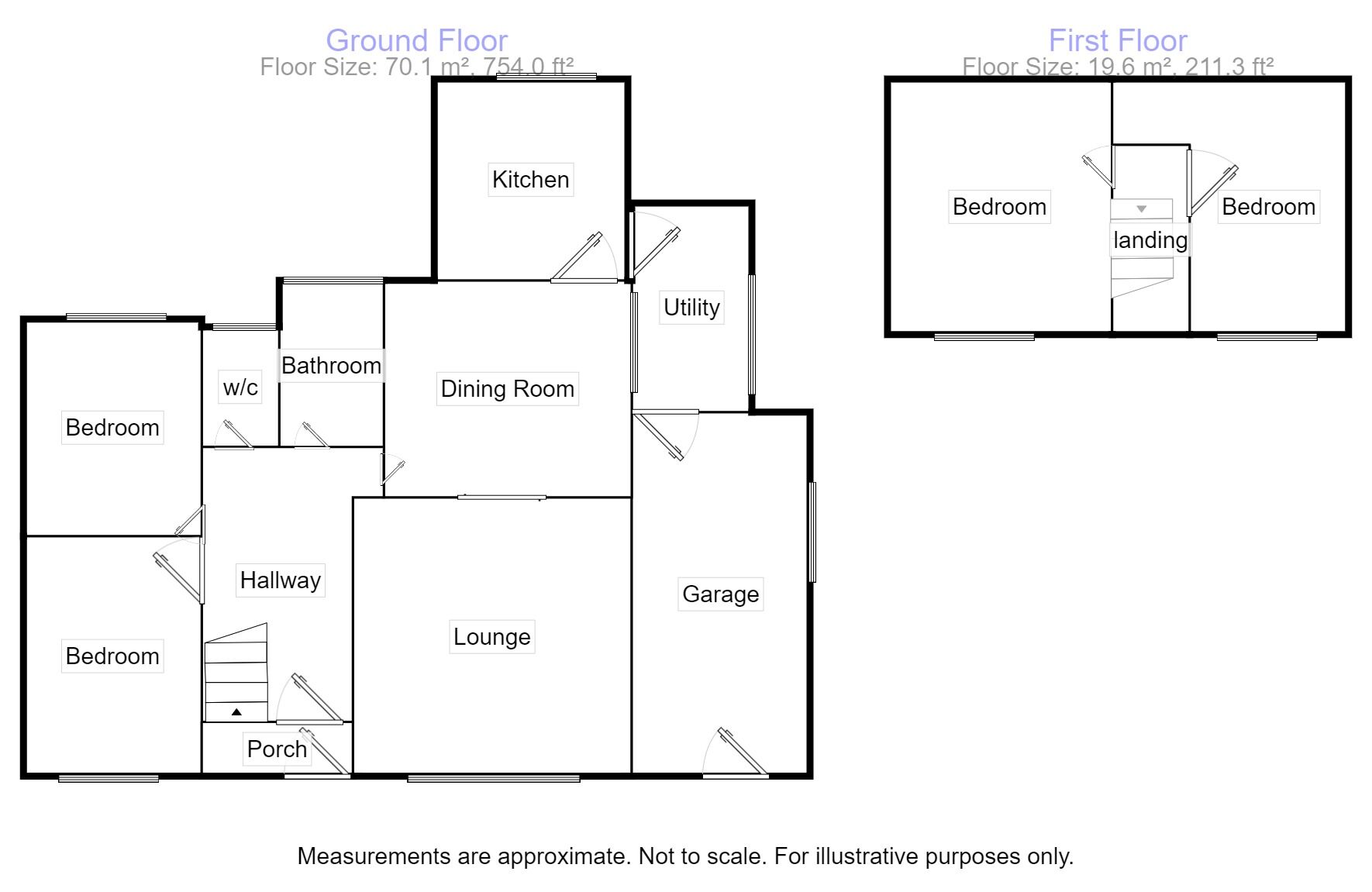 Floorplan of 4 bedroom Semi Detached Bungalow for sale, Valley New Road, Royton, Greater Manchester, OL2