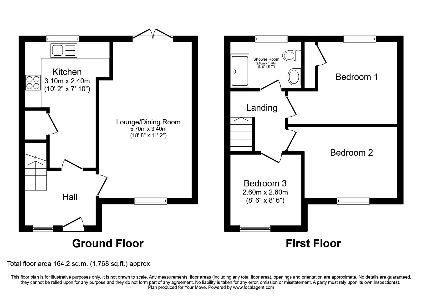 Floorplan of 3 bedroom Semi Detached House for sale, Cutler Lane, Bacup, Lancashire, OL13