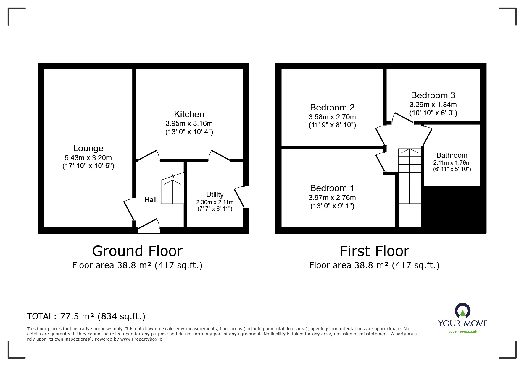 Floorplan of 3 bedroom Semi Detached House for sale, Waveney Road, Shaw, Greater Manchester, OL2