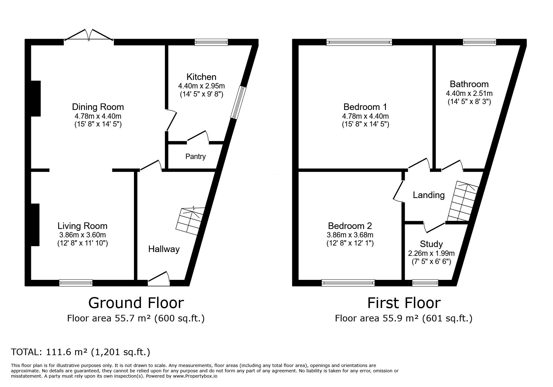 Floorplan of 2 bedroom End Terrace House for sale, Robinson Street, Chadderton, Greater Manchester, OL9