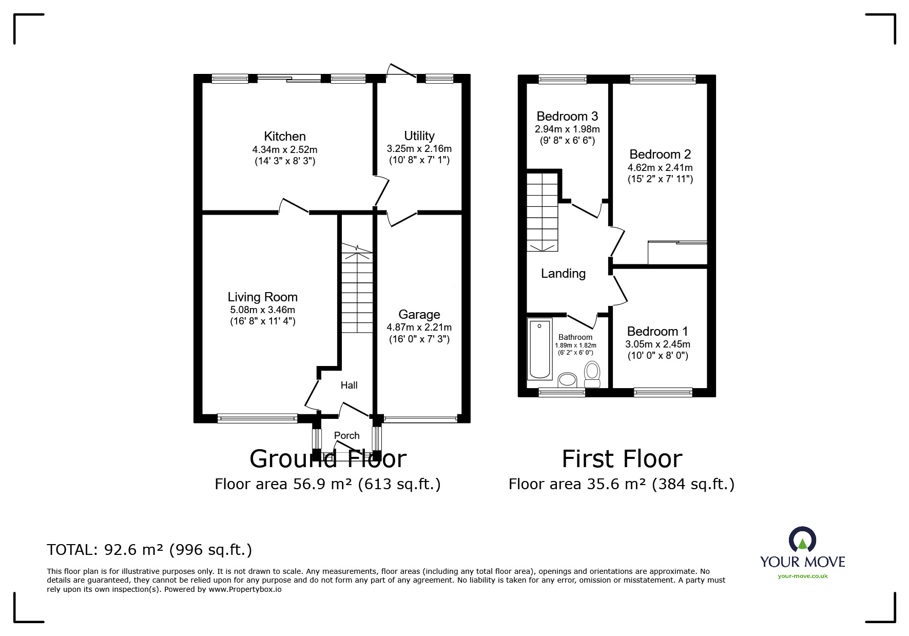 Floorplan of 3 bedroom Semi Detached House for sale, Kendal Drive, Shaw, Oldham, OL2