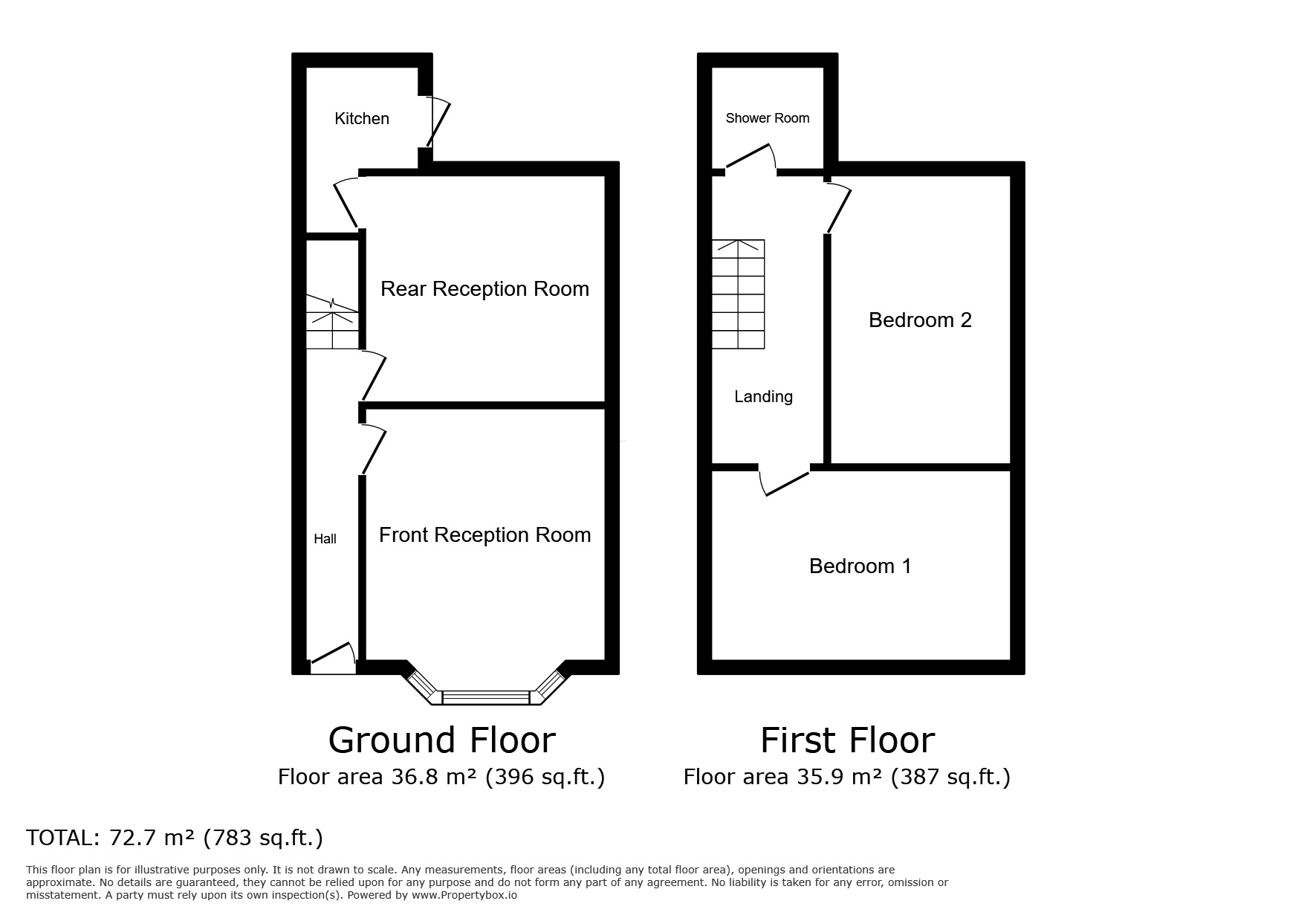 Floorplan of 2 bedroom Mid Terrace House for sale, Copster Hill Road, Oldham, Greater Manchester, OL8