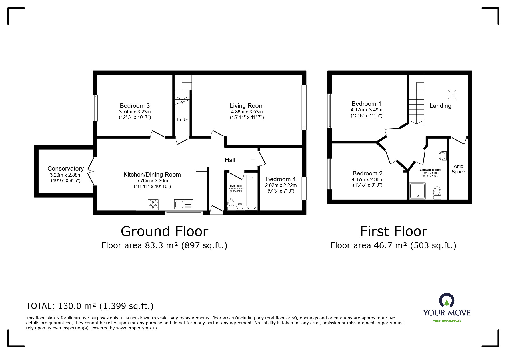 Floorplan of 4 bedroom Semi Detached Bungalow for sale, Sherwood Way, Shaw, Greater Manchester, OL2