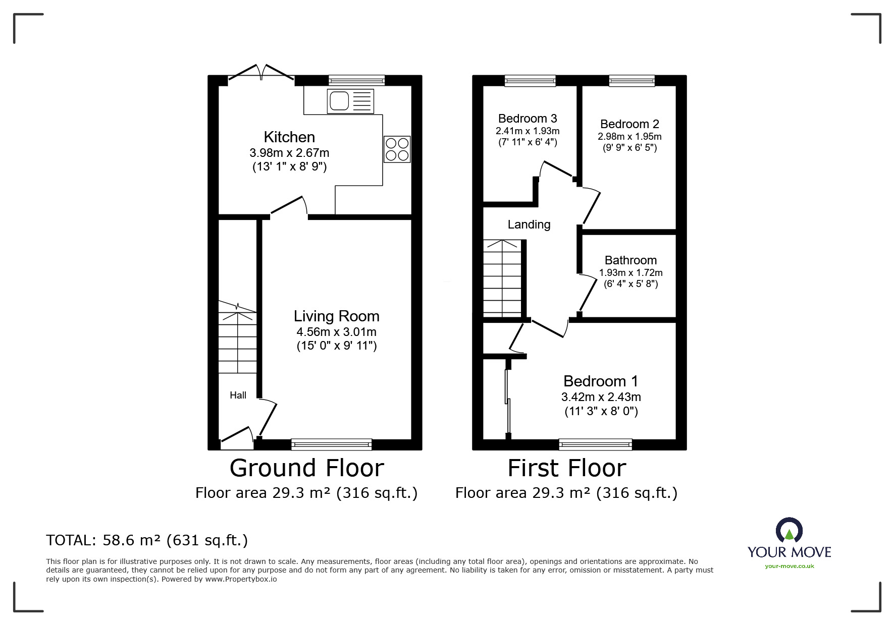 Floorplan of 3 bedroom Mid Terrace House for sale, New Street, Lees, Greater Manchester, OL4