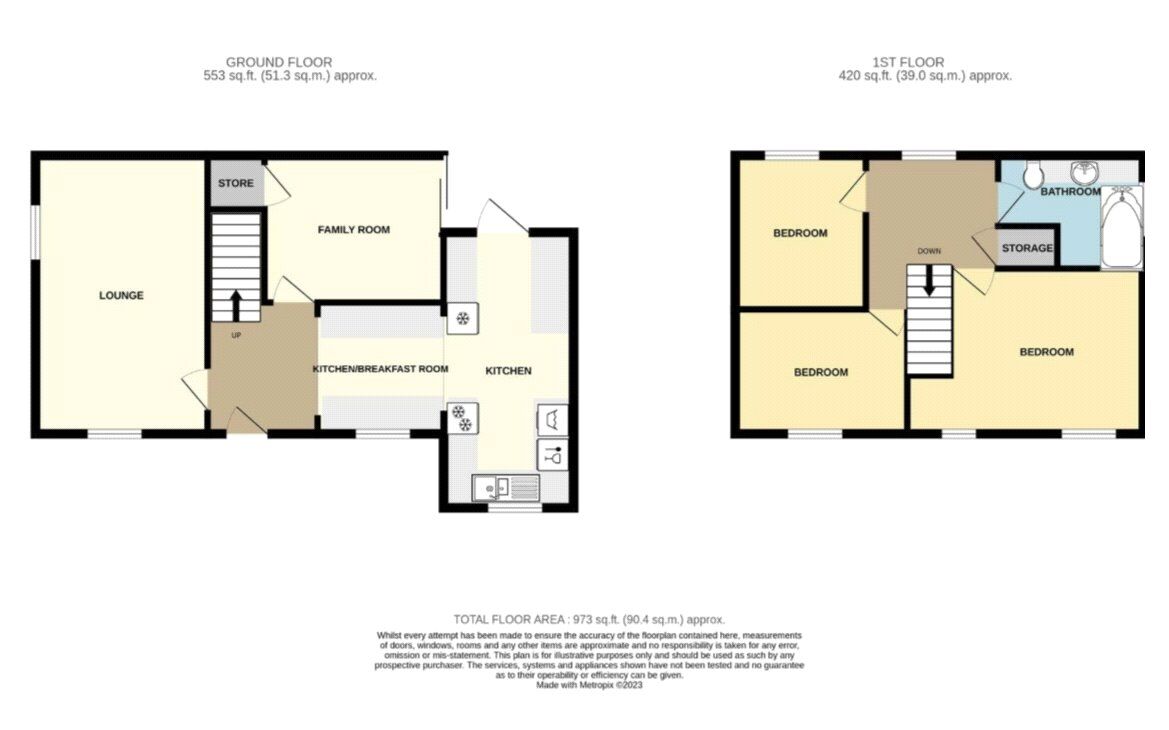 Floorplan of 3 bedroom Detached House for sale, Forest Drive, Skelmersdale, Lancashire, WN8