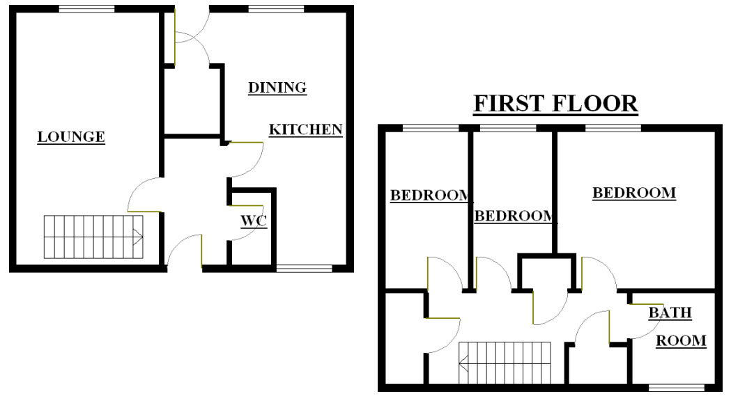 Floorplan of 3 bedroom Mid Terrace House for sale, Eskdale, Skelmersdale, Lancashire, WN8