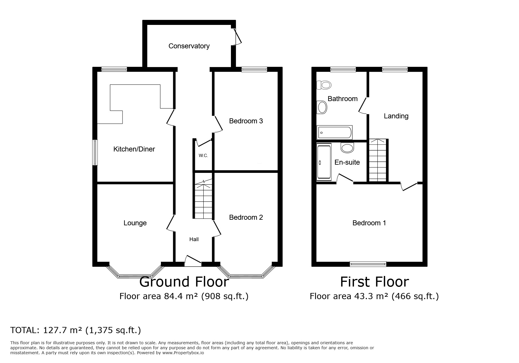 Floorplan of 3 bedroom Detached Bungalow to rent, High Street, Skelmersdale, Lancashire, WN8