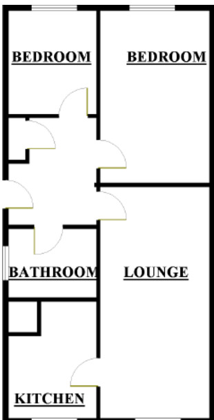 Floorplan of 2 bedroom  Flat for sale, Whitburn, Skelmersdale, Lancashire, WN8