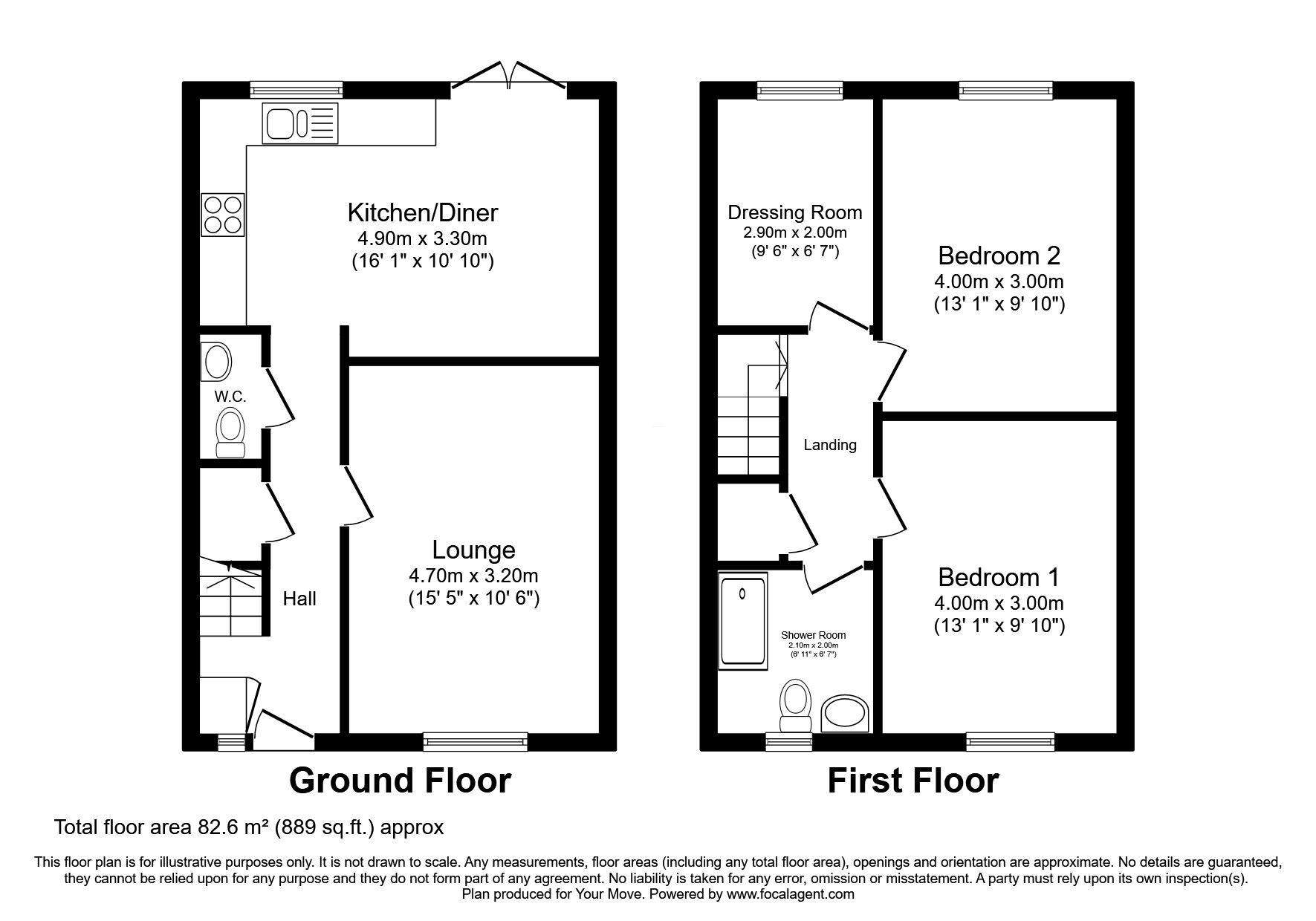 Floorplan of 3 bedroom Semi Detached House for sale, Church Road, Skelmersdale, Lancashire, WN8