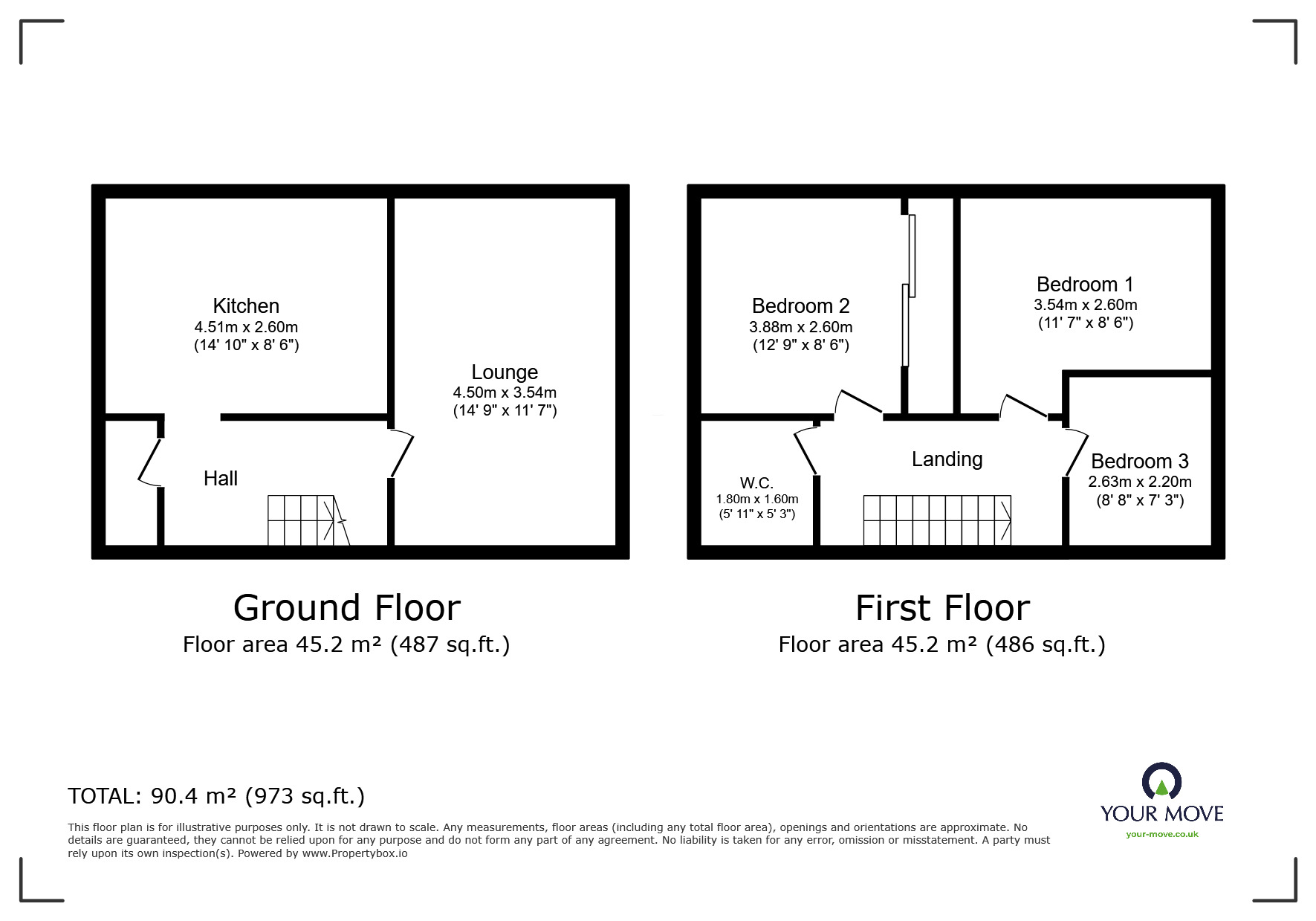 Floorplan of 3 bedroom Detached House for sale, Evenwood, Skelmersdale, Lancashire, WN8