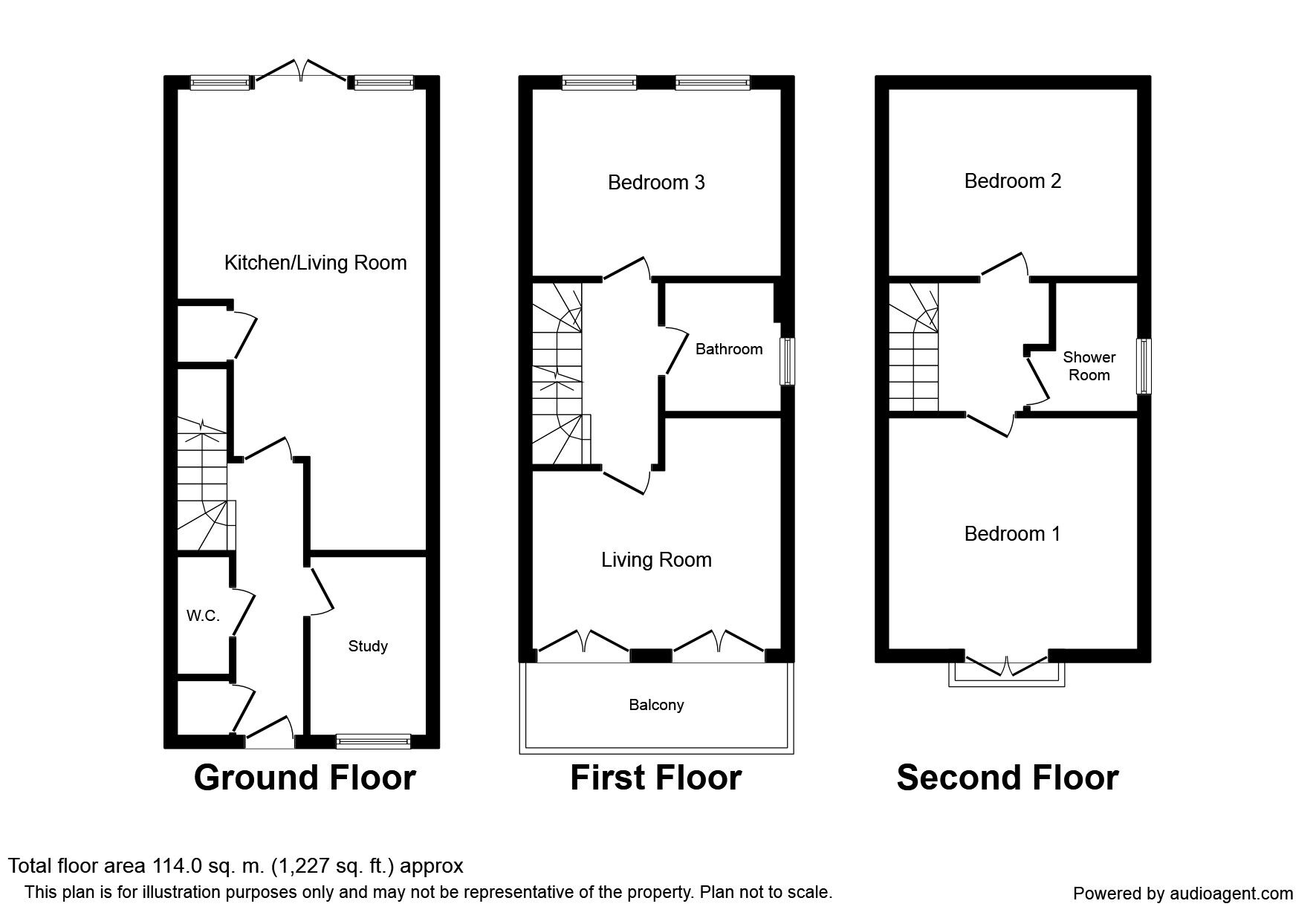 Floorplan of 4 bedroom  House to rent, Somers Way, Eastleigh, Hampshire, SO50