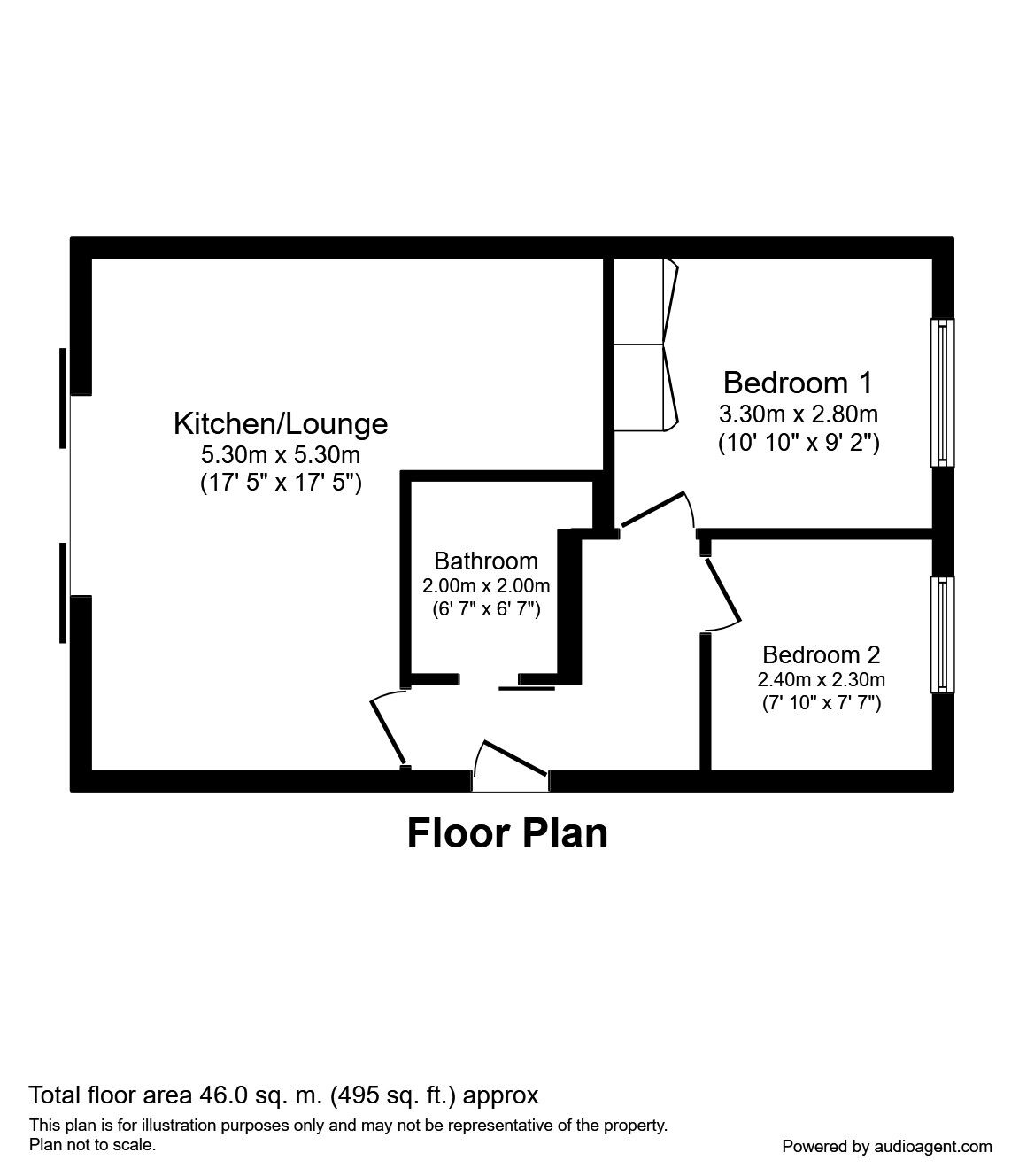 Floorplan of 2 bedroom  Flat to rent, St. Michaels Street, Southampton, SO14