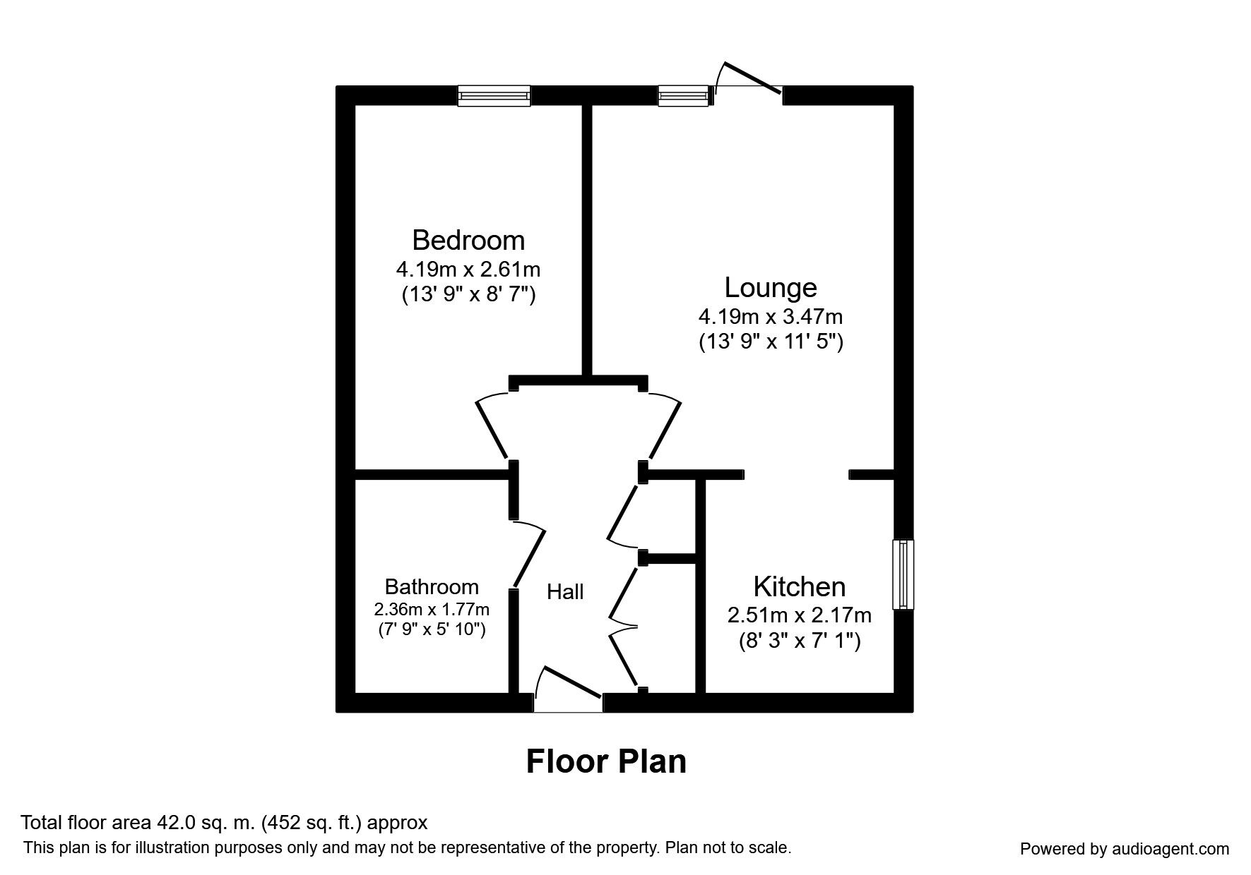 Floorplan of 1 bedroom  Flat to rent, Lindoe Close, Southampton, SO15