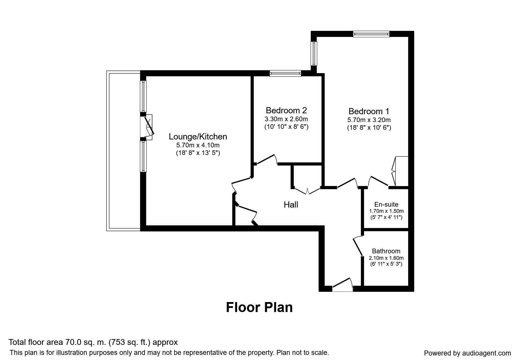 Floorplan of 2 bedroom  Flat to rent, High Street, Southampton, SO14