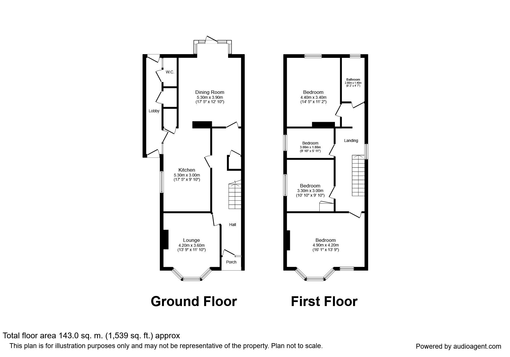 Floorplan of 4 bedroom  House to rent, Khartoum Road, Southampton, SO17