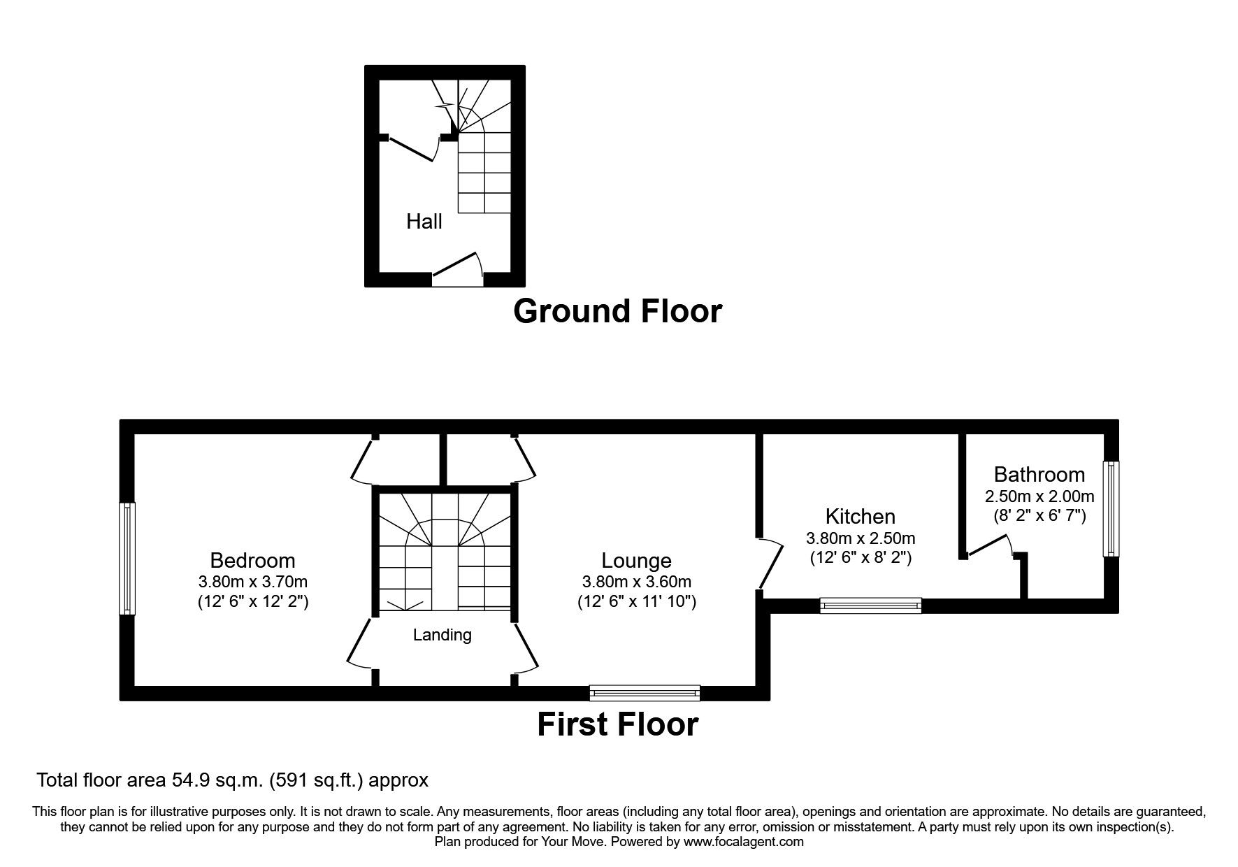 Floorplan of 1 bedroom  Flat to rent, Shirley Park Road, Southampton, Hampshire, SO16