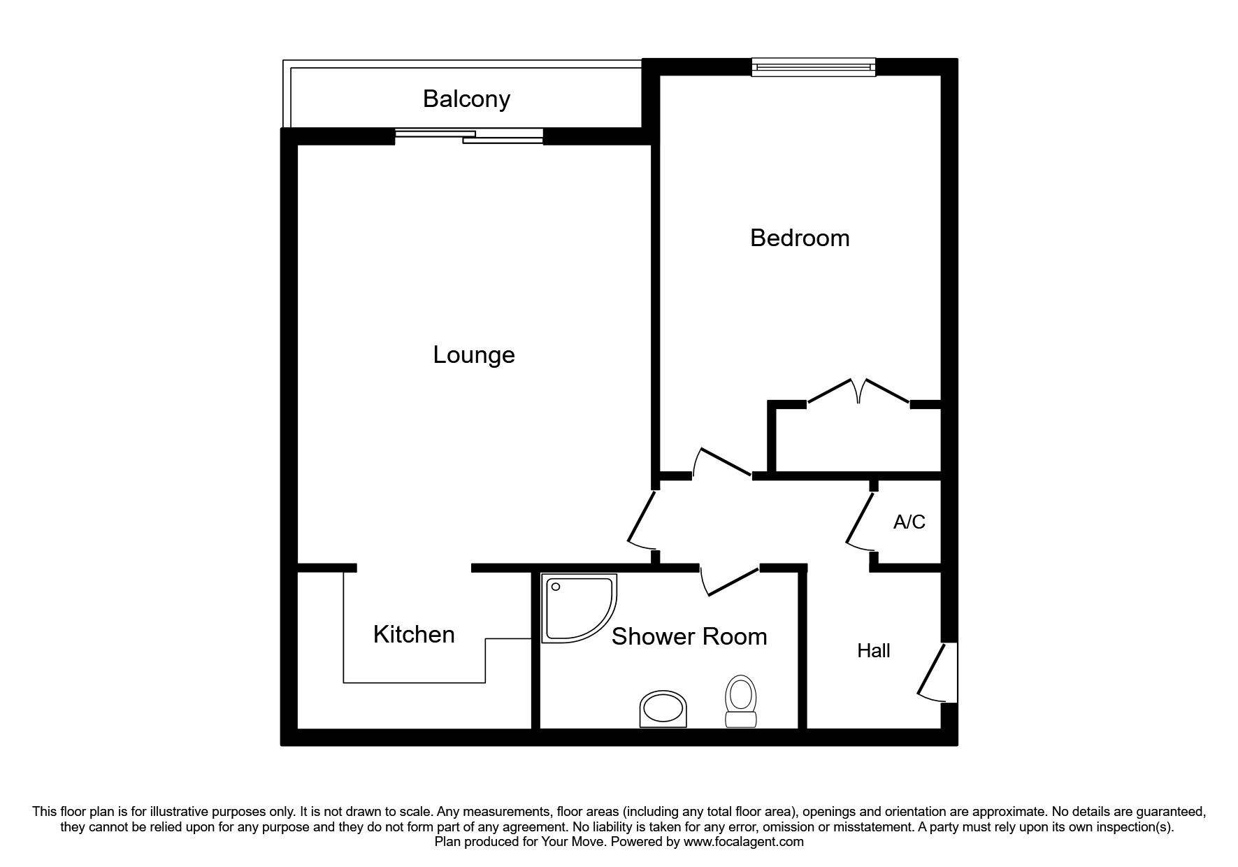 Floorplan of 1 bedroom  Flat to rent, Queensway, Southampton, Hampshire, SO14