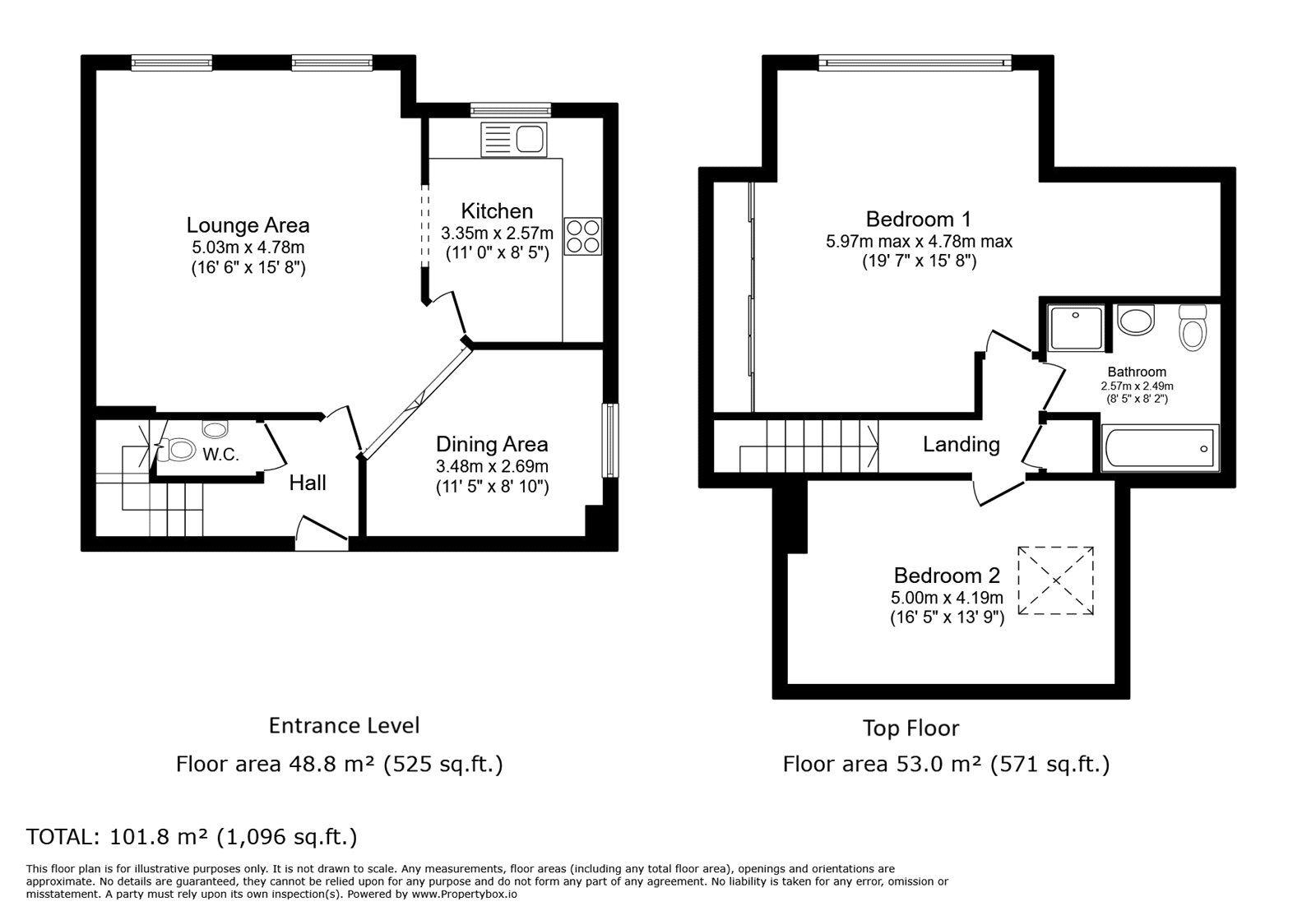 Floorplan of 2 bedroom  Flat for sale, St. Edmunds Road, Southampton, Hampshire, SO16