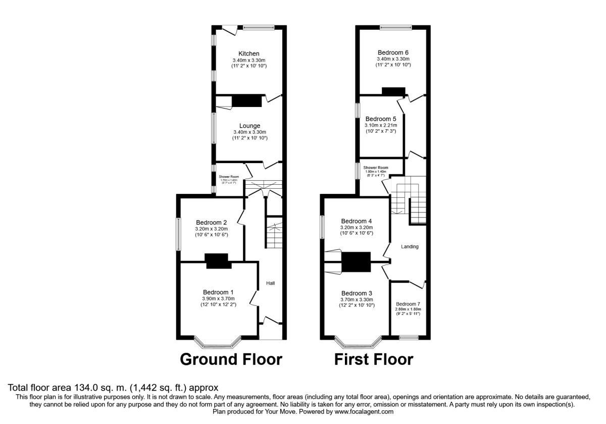 Floorplan of 6 bedroom Semi Detached House to rent, Church Lane, Southampton, Hampshire, SO17