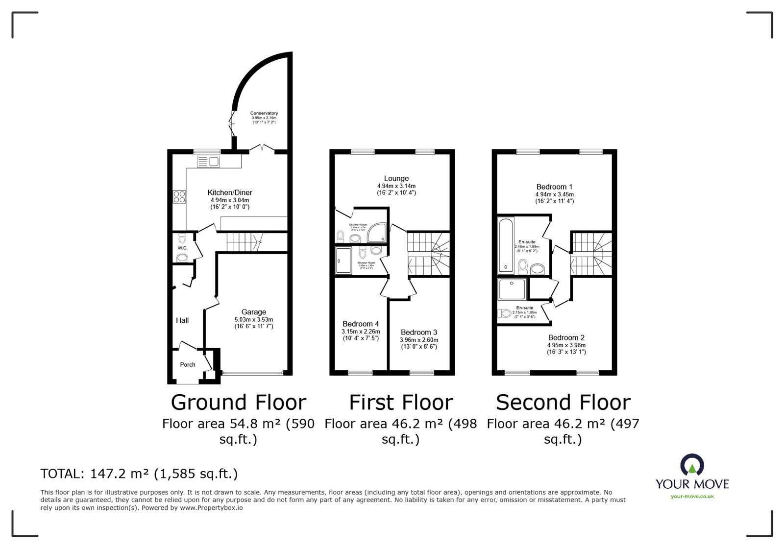 Floorplan of 5 bedroom End Terrace House for sale, The Dell, Southampton, Hampshire, SO15